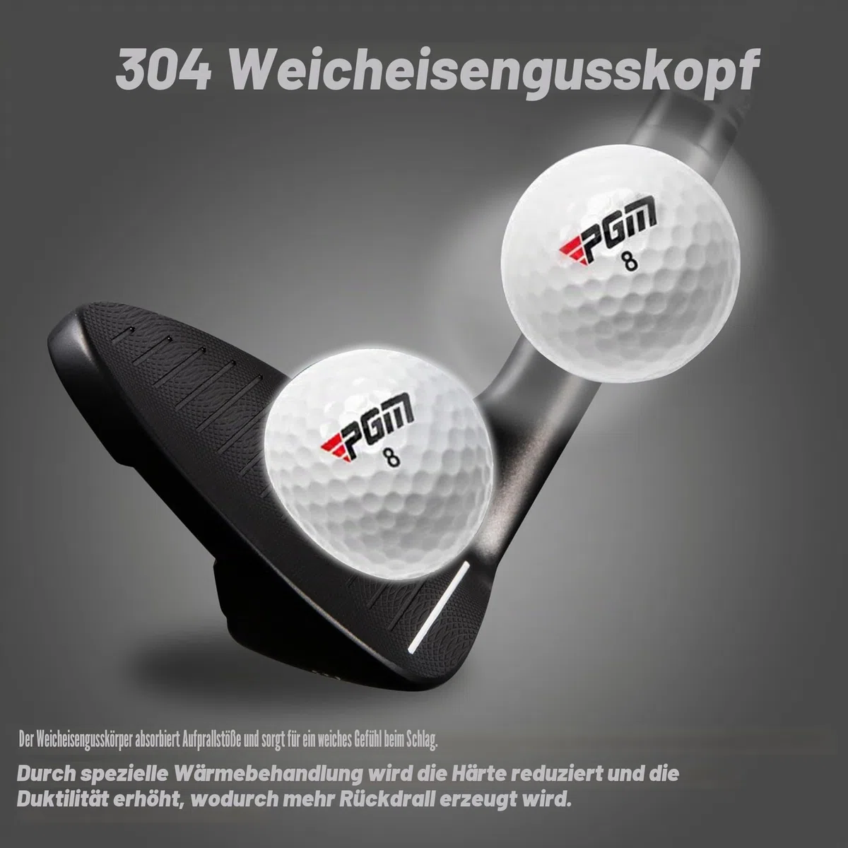 PGM 72 Grad Premium Sand Wedge, Lob Wedge für Männer & Frauen - CNC Textured - Bunker Buster Escape Bunkers and Save Strokes Around The Green-High Loft Golf Club