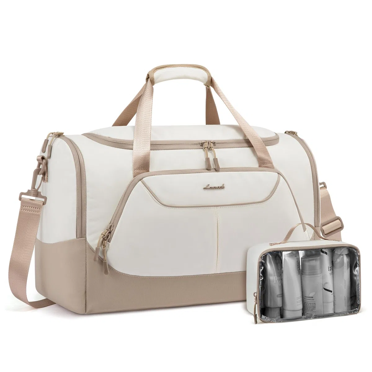 LOVEVOOK Sporttasche Damen 57L Reisetasche mit Schuhfach Nassfach Wasserdicht Gym Bag