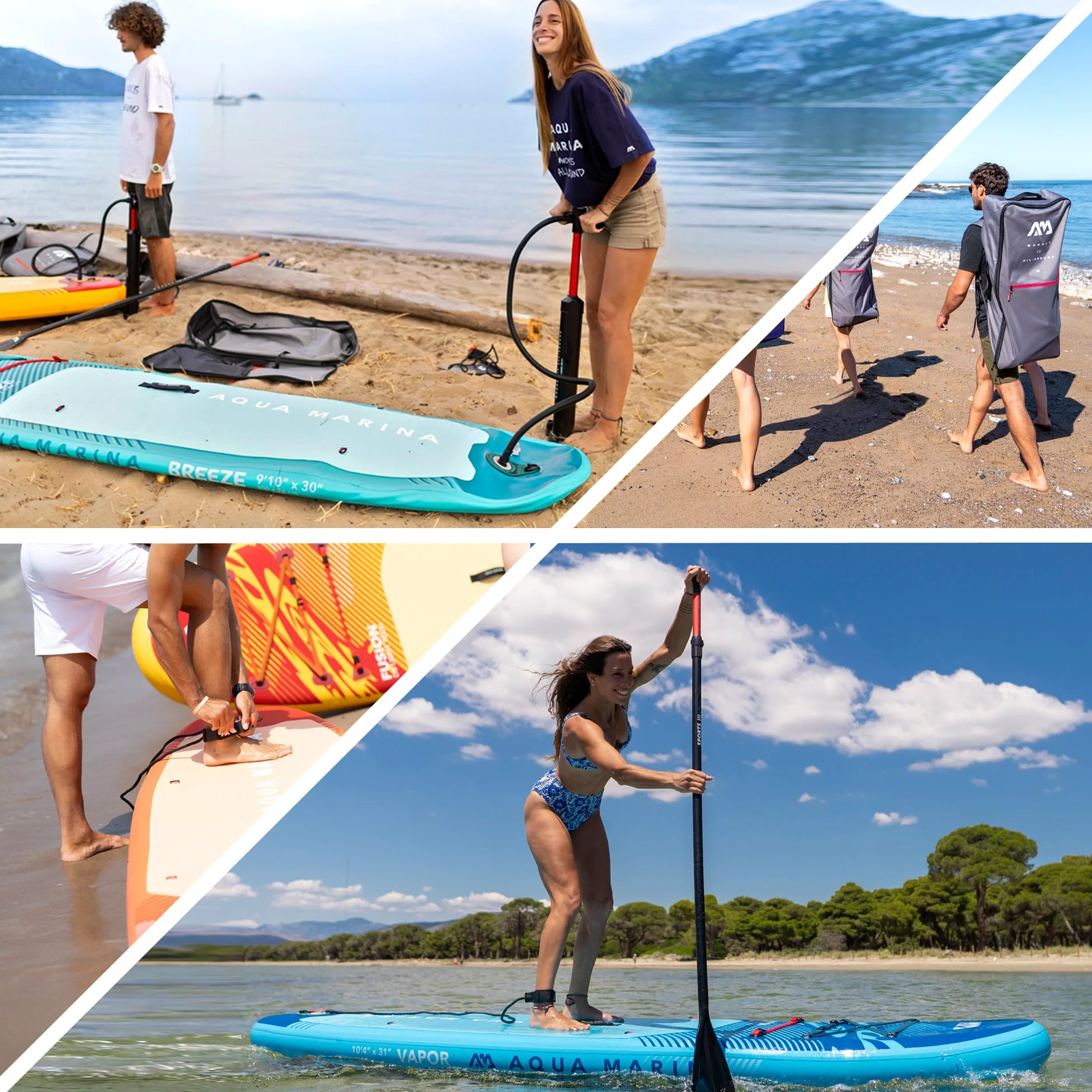 Aqua Marina rundum aufblasbares Stand-Up-Paddleboard-Paket