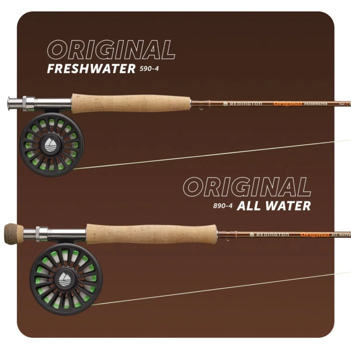 Redington Original Fliegenfisch-Set, 2,7 m Rute, Crosswater Rolle, Fliegenschnur, Vorfach und Tragetasche