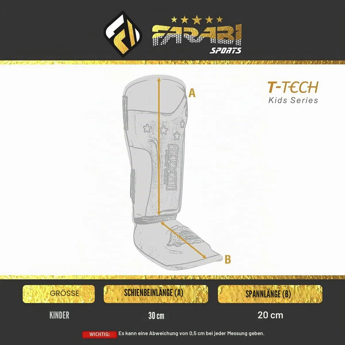 Farabi Sports Kinder schienbeinschoner Kickboxen shin Guards MMA, Muay Thai schienbeinschützer – Shin Instep Protection für Training, Sparring, Boxausrüstung und Kampfsport