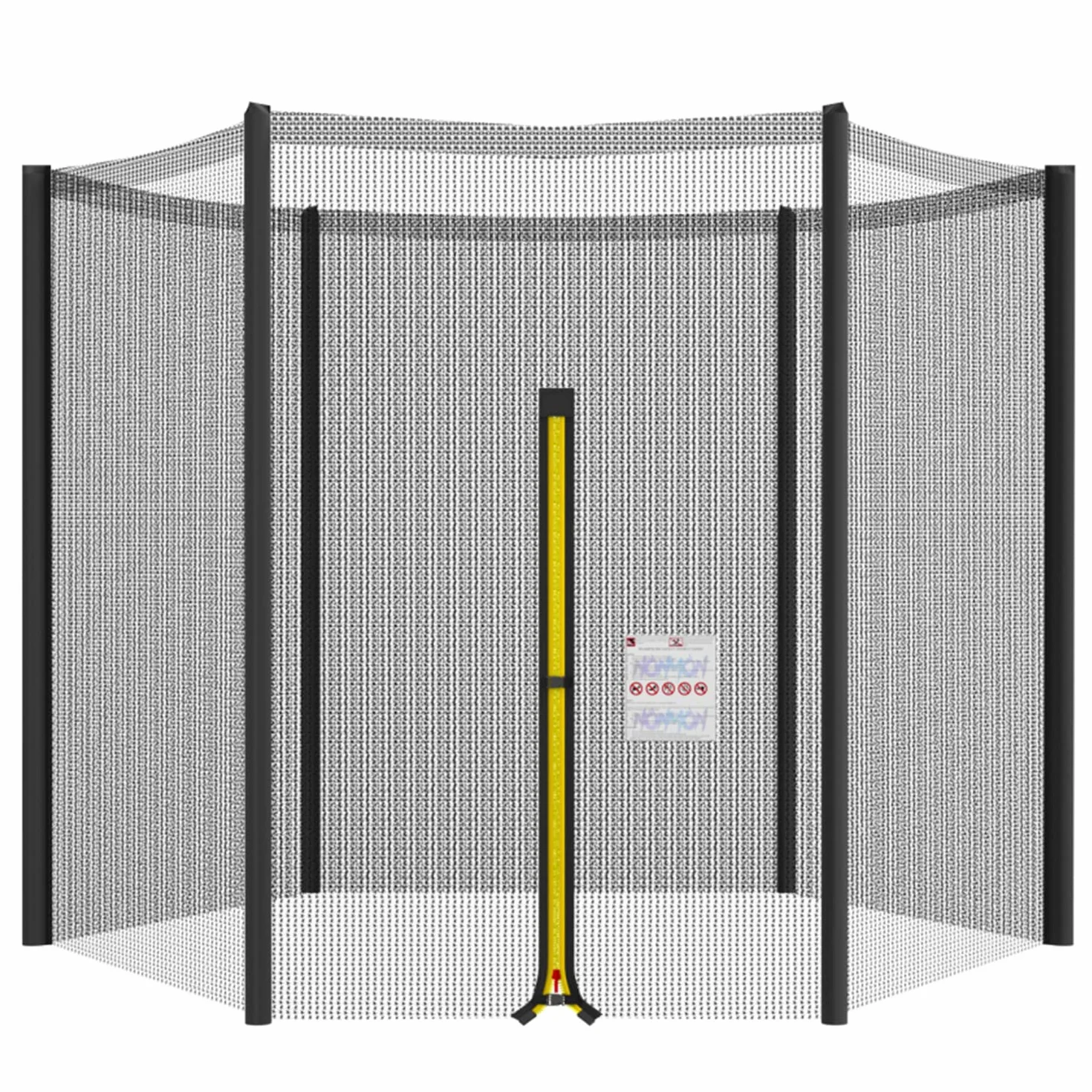 Cliselda Sicherheitsnetz für Trampolin 244 305 366 397 423 cm，Gartentrampolin Ersatznetz für 6 8 Stangen,Trampolin-Zubehör,Sicherheitsnetz,mit Reißverschluss, UV-beständig
