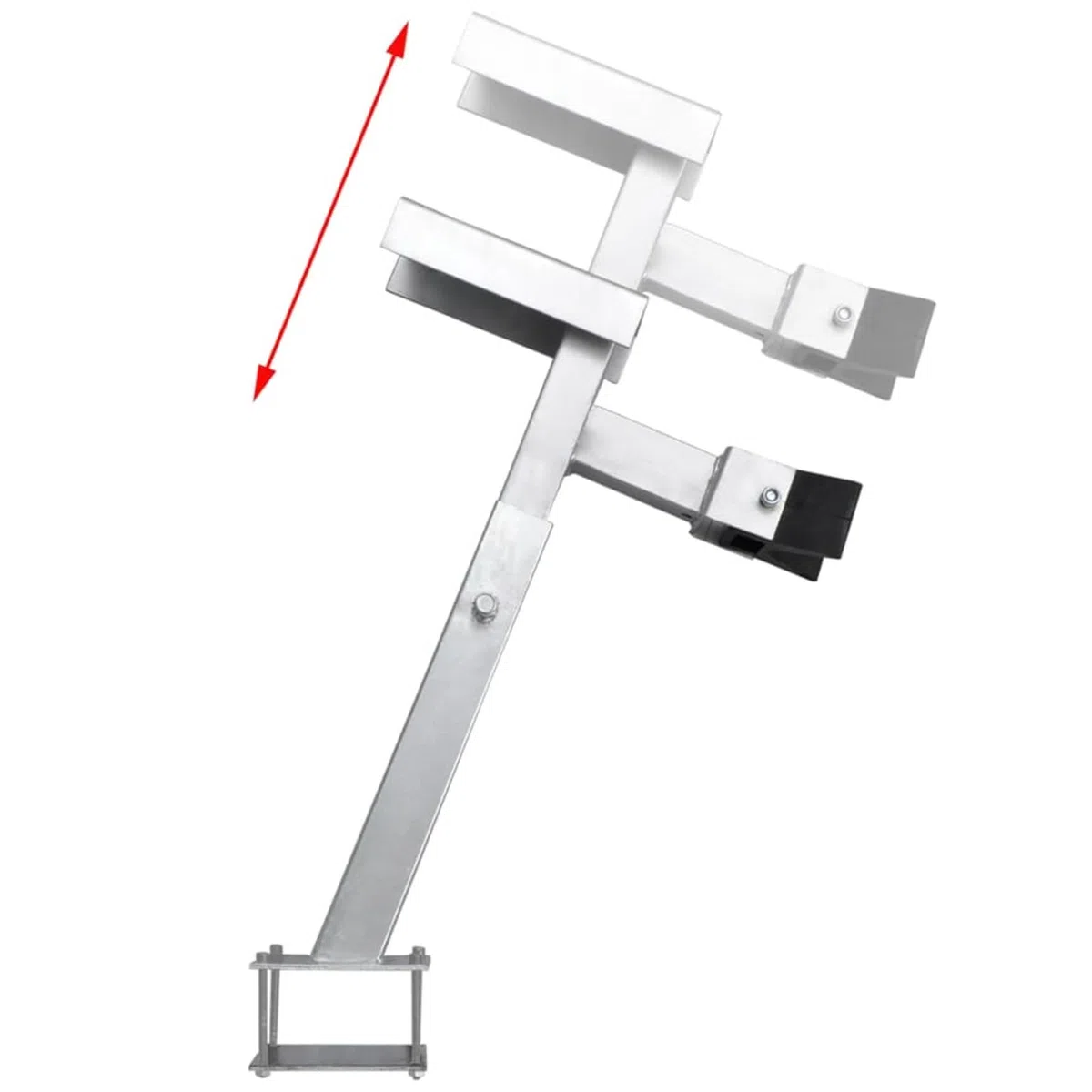 Gecheer Bootsanhänger Windenstand mit Bugstütze, Verstellbarer Windenständer 62-72 cm, Stahl, für sichere Bootsführung und Transport