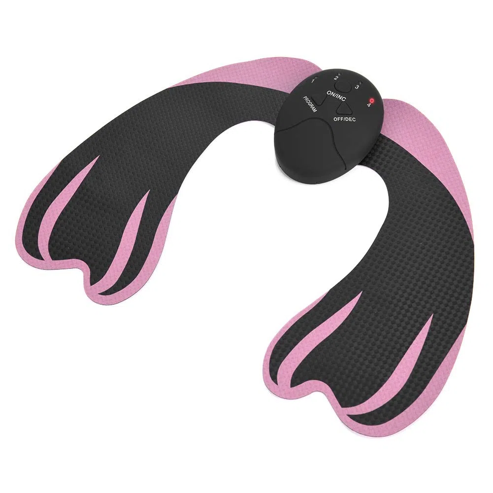 EMS Glutes Workout Po-Massagegerät Muskelstimulationsmassagegerät Po Hebegerät Po Hebegerät Hüfte Shaper (Schwarz + Rosa)