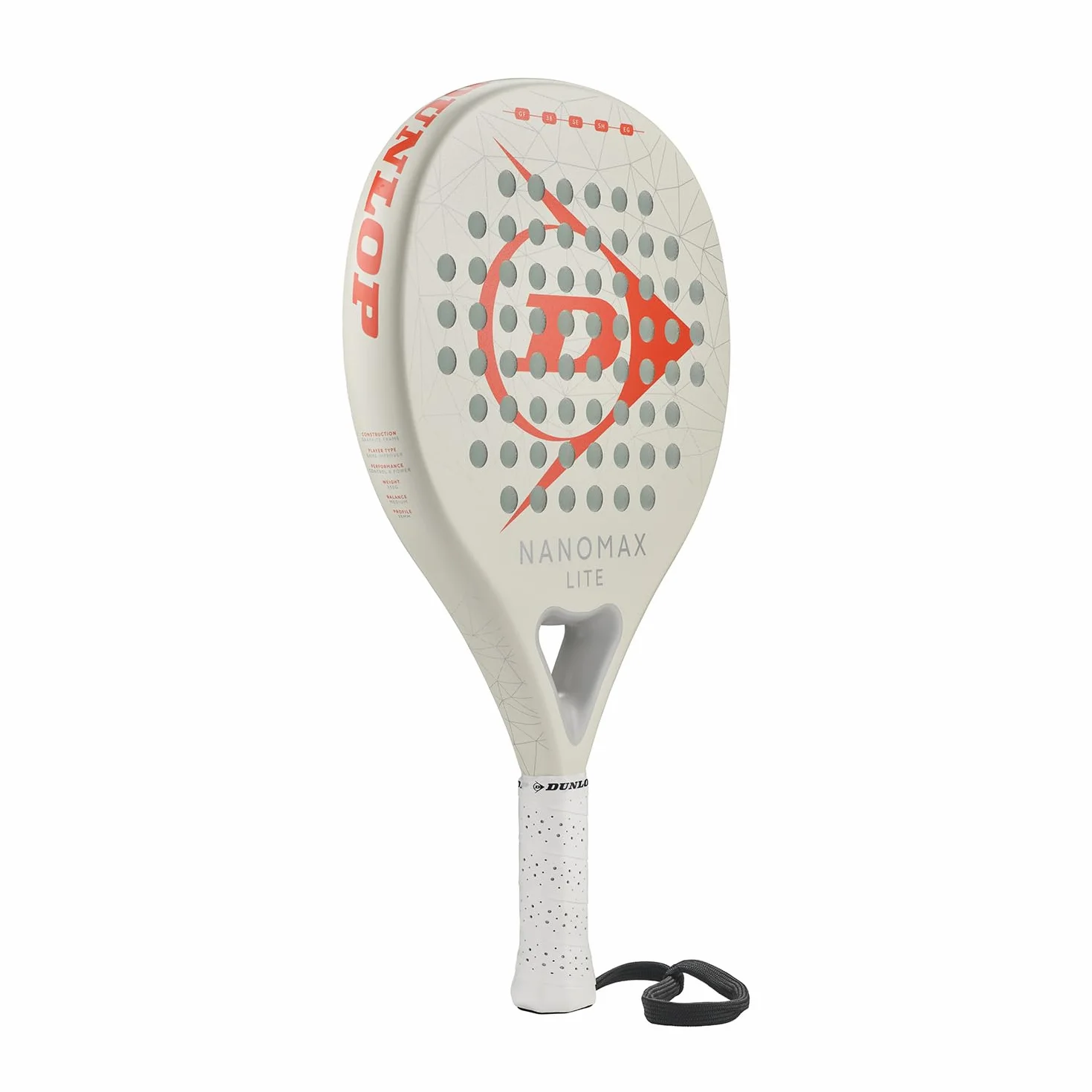 Dunlop Padel Bat Nanomax – Hybridform, Graphit-Rahmen, Medium-Balance