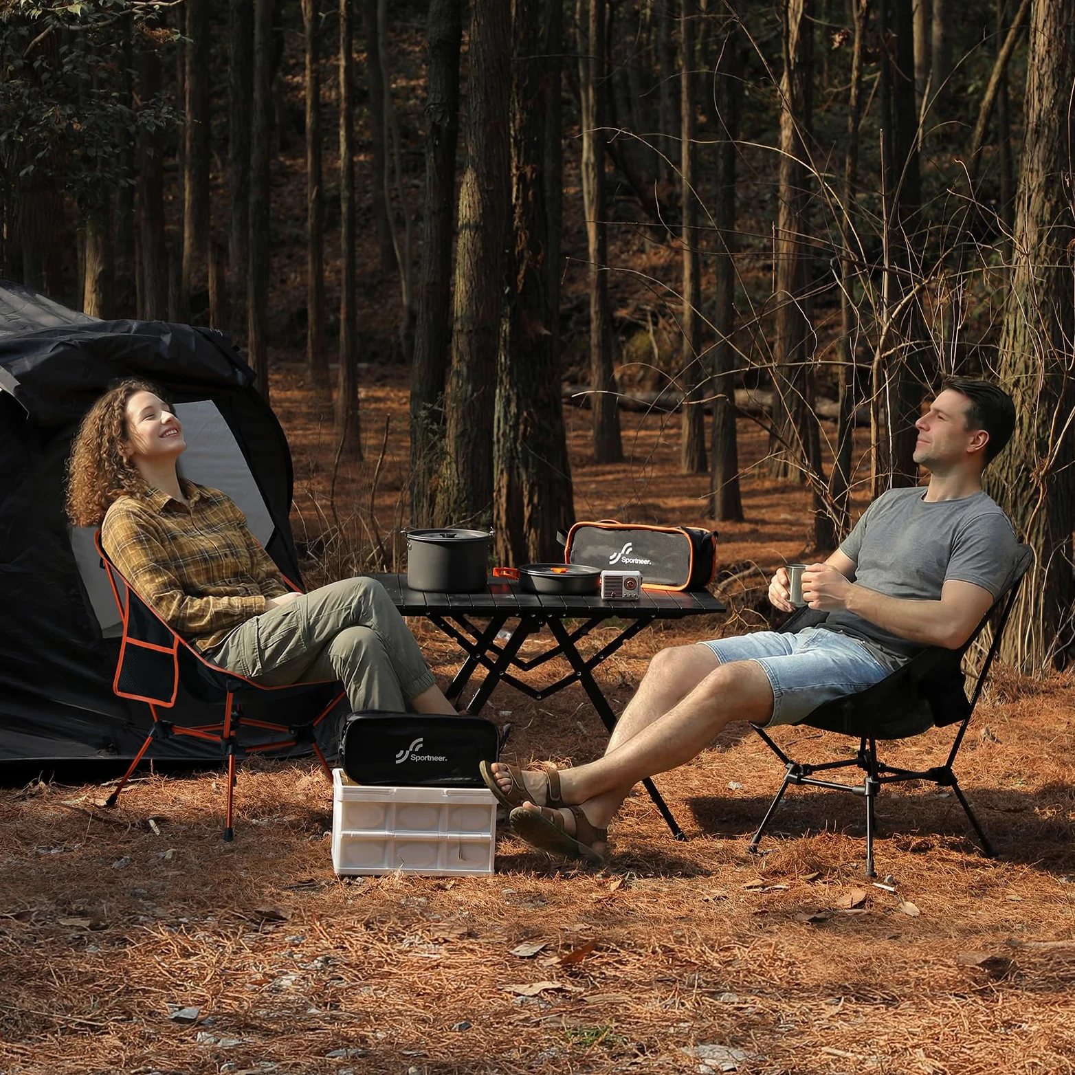 Sportneer Campingstuhl Faltbar Camping Stuhl Tragbarer Campingstühle 150Kg Faltstuhl Ultraleichter Packmaß Kleiner Klappstuhl mit Tragetasche für Picknick, Outdoor, Wandern
