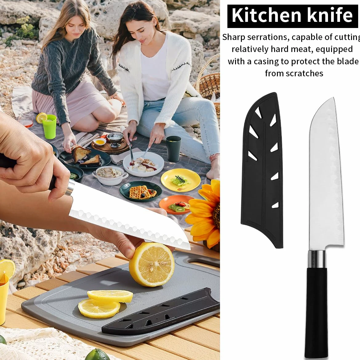 Berglander Camping-Essentials, Camping-Kochutensilien-Set, Campingzubehör-Ausrüstungs-Must-Haves, kommen mit Camping-Bestecksets, Tellern und Tassen, ideal für Outdoor-Kocher, Picknick, Grill