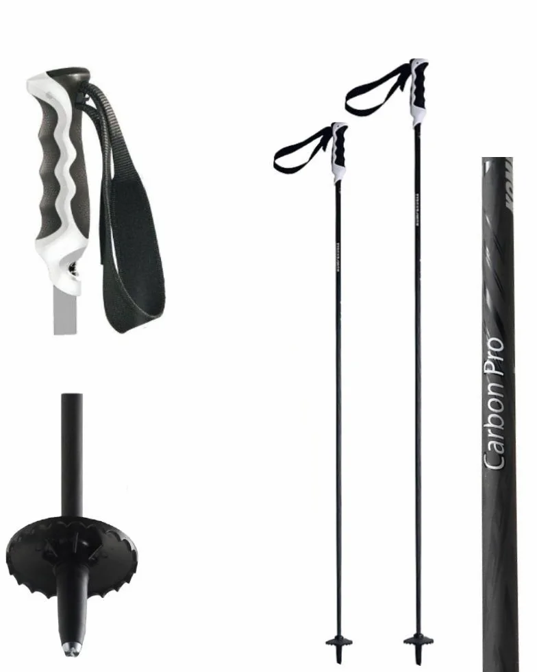 Komperdell Alpin Skistock Carbon Black - Carbon SKISTÖCKE Duplo-Griff