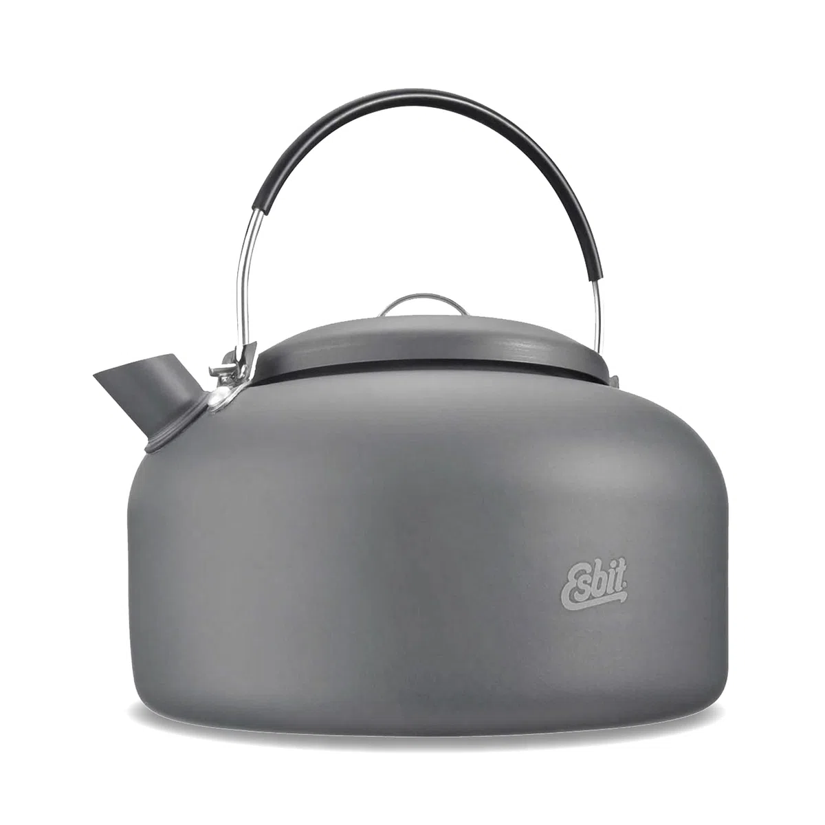 Esbit Wasserkessel - Camping Wasserkocher - 1400 ml Fassungsvermögen - aus hartanodisiertem Aluminium - mit klappbarem Haltegriff