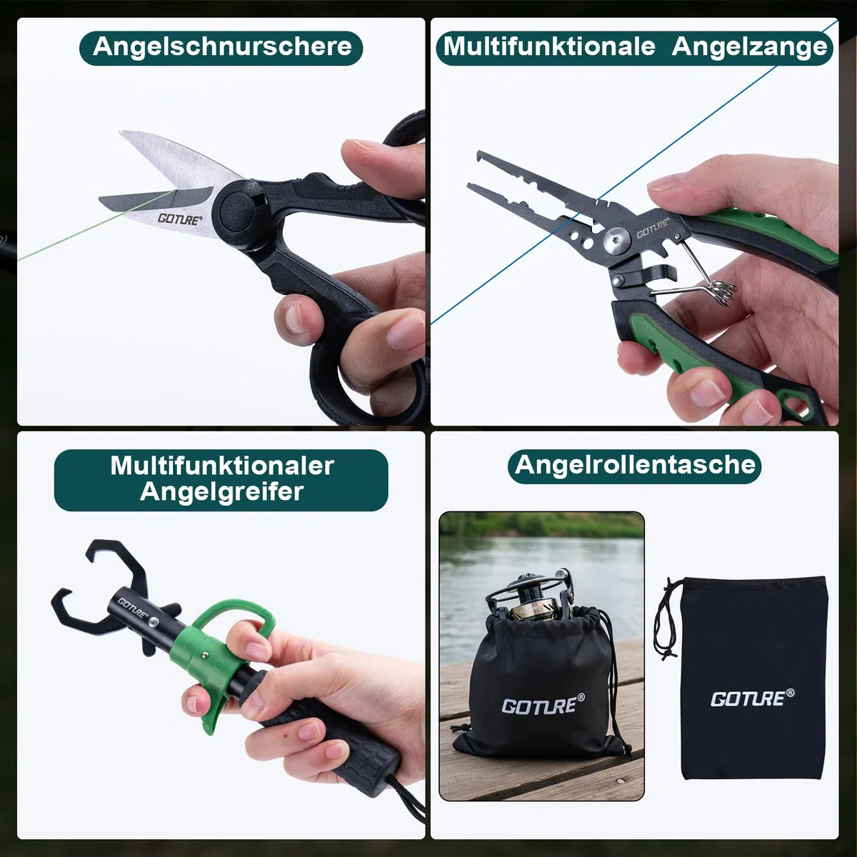 Goture 24T Angelset mit 2 Teleskop-Angelruten,1,8m/2,1m/2,4m/2,7m I Angelrute Set Komplett 2 5.2:1 Spinnrolle, Angelwerkzeug-Set, Köderbox & Tragetasche – für Salz-/Süßwasser, Reisen–Angelgeschenk