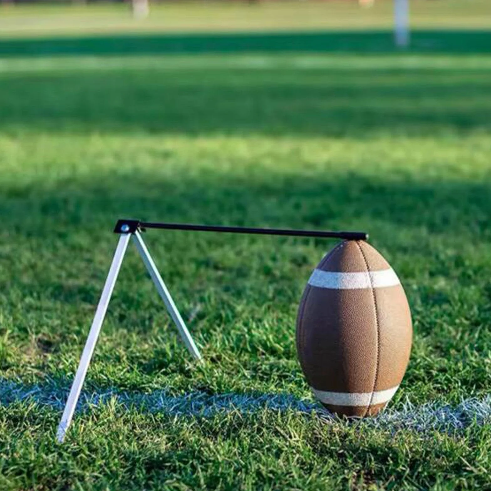 Oshhni Football Kicking Tee Field Goal Place Kicks Halter Verstellbarer Metallfaltbar Rugby -Übungsstand für Anfänger Erwachsene