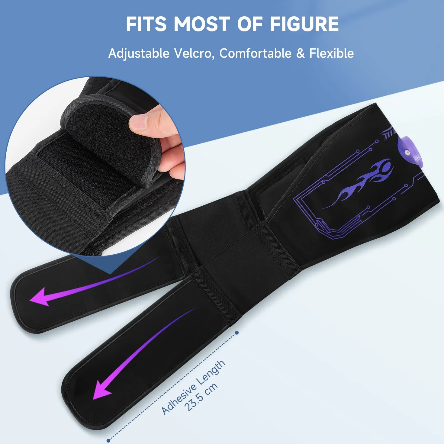 EMS Trainingsgerät, Bauchtrainer Elektrisch, EMS Bauchmuskeltrainer, EMS Bauchtrain – Nicht auswechselbare – 6 Trainingsmodi Muskelstimulator für Männer und Frauen, Bauch Trainingsgerät für Zuhause
