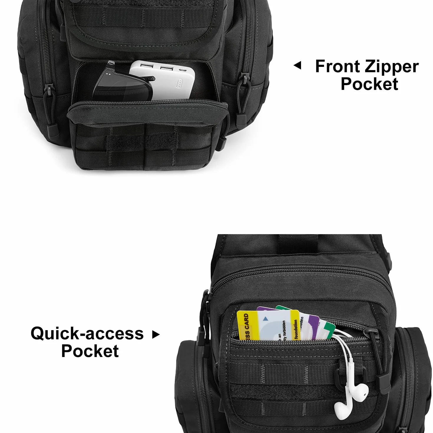 G4Free Taktisch Brusttasche Military Schultertasche Chest Sling Pack Molle Armee Crossbody Bag Militärisch Umhängetasche Single Strap Rucksack für Reisen Wandern Camping Trekking