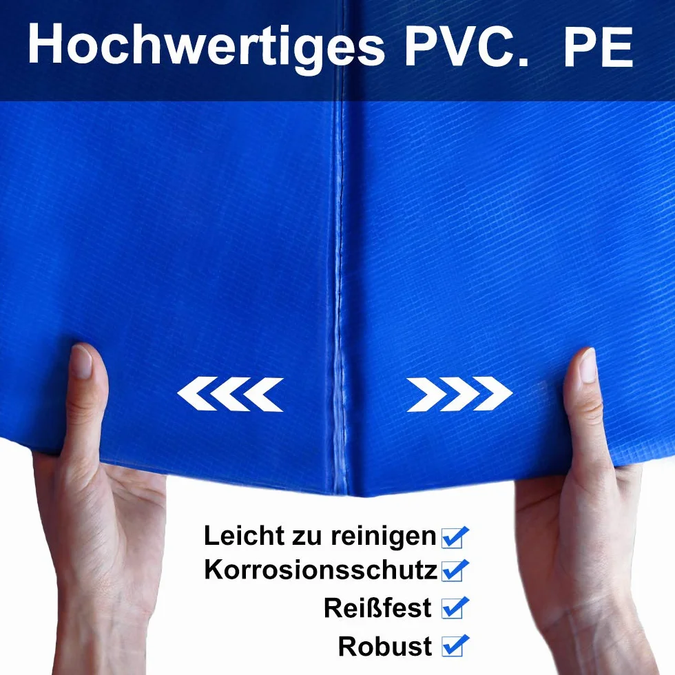 UISEBRT Trampolin Randabdeckung Ø 244cm 305cm 366cm Federabdeckung UV-beständig Reißfest Randschutz Trampolinzubehör Sicherheitsmatte Blau