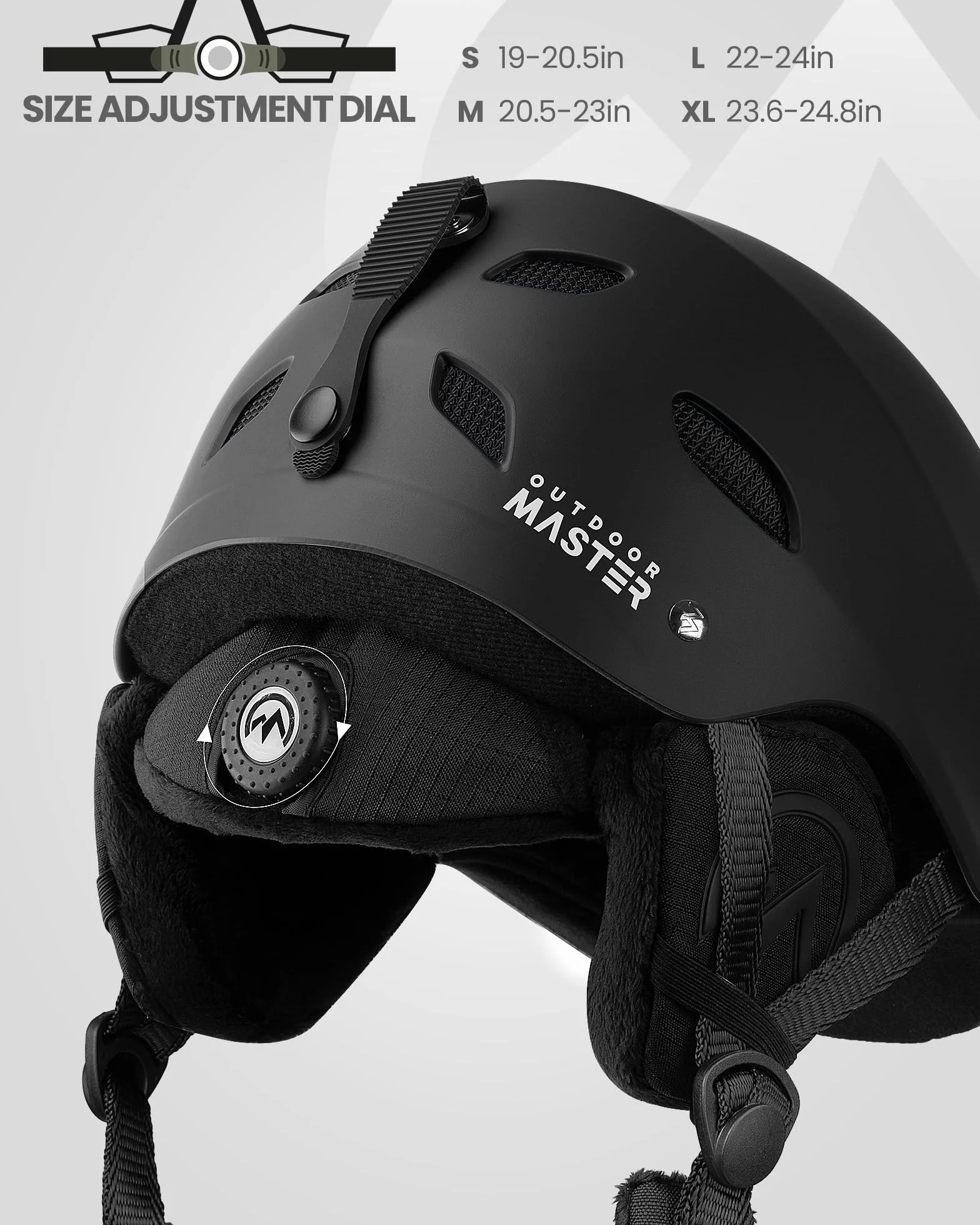 OutdoorMaster Kelvin Unisex Skihelm - Schneesporthelm für Skifahren/Snowboard mit Belüftungssystem, Schneehelm für Herren, Damen & Jugend