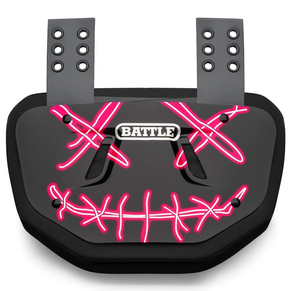 Battle Sports Novelty Fußball-Rückenplatte – Hartschale für den unteren Rücken mit konturiertem Schaumstoff für hohen Aufprallschutz für Jugendliche, Kinder und Erwachsene