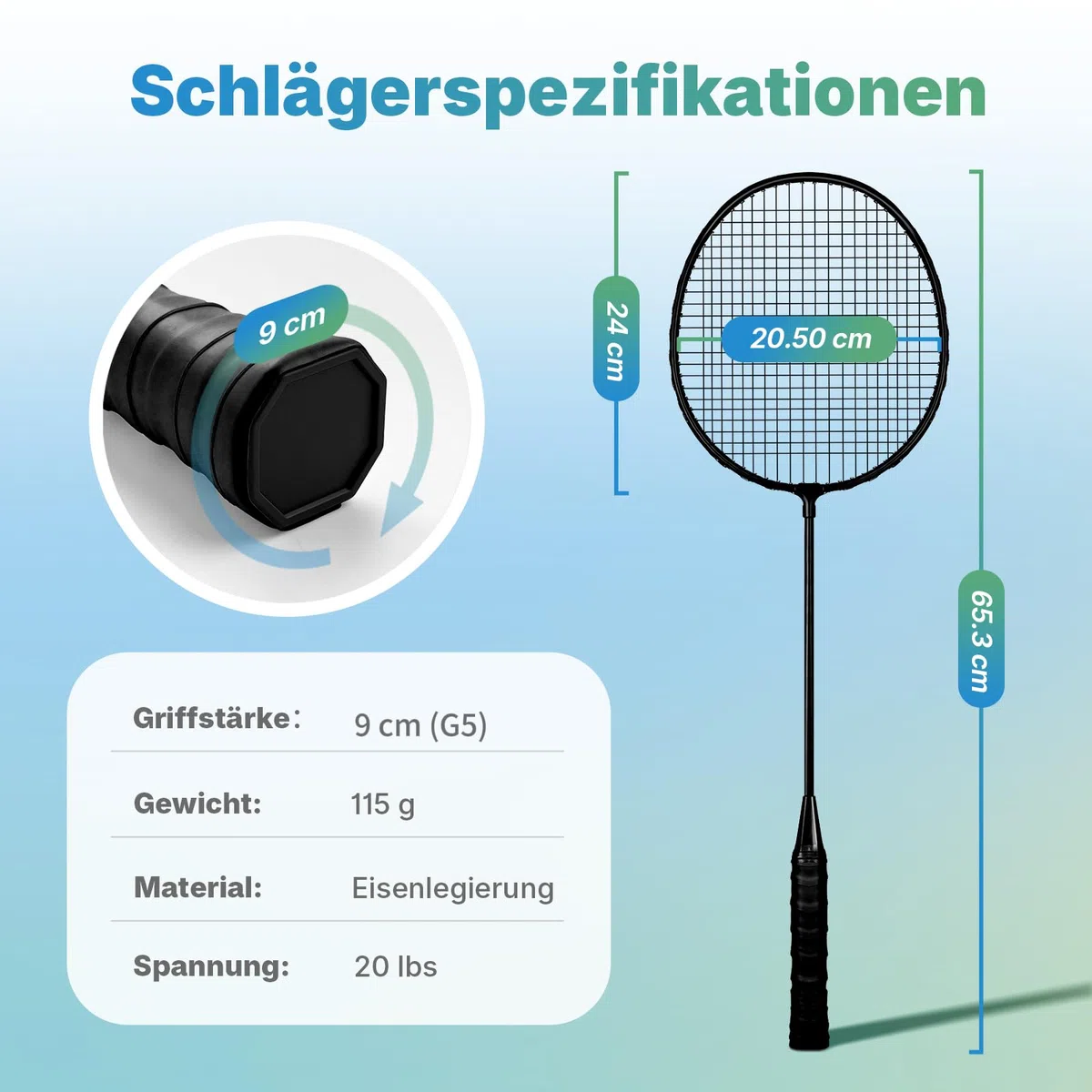 AboveGenius Badmintonschläger 4er Set für Outdoor Hinterhofspiele, darunter 4 Schläger, 6 Nylon Badminton-Federbälle, leichte Badmintonschläger für Anfänger