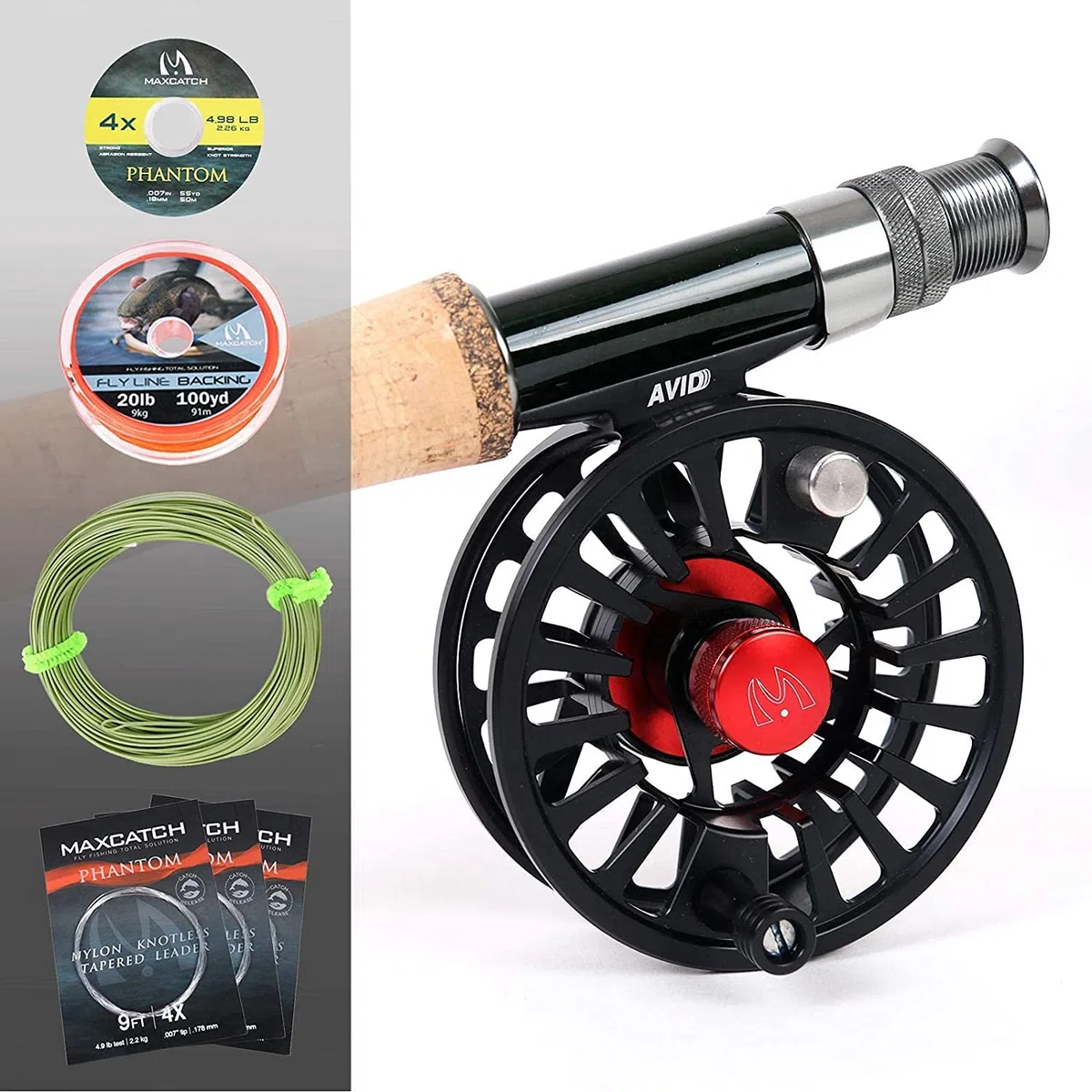 MAXIMUMCATCH Premier Fliegenrute und Avid Rolle Combo komplete 9' Fliegenfischen Outfit mit Angelausrüstung