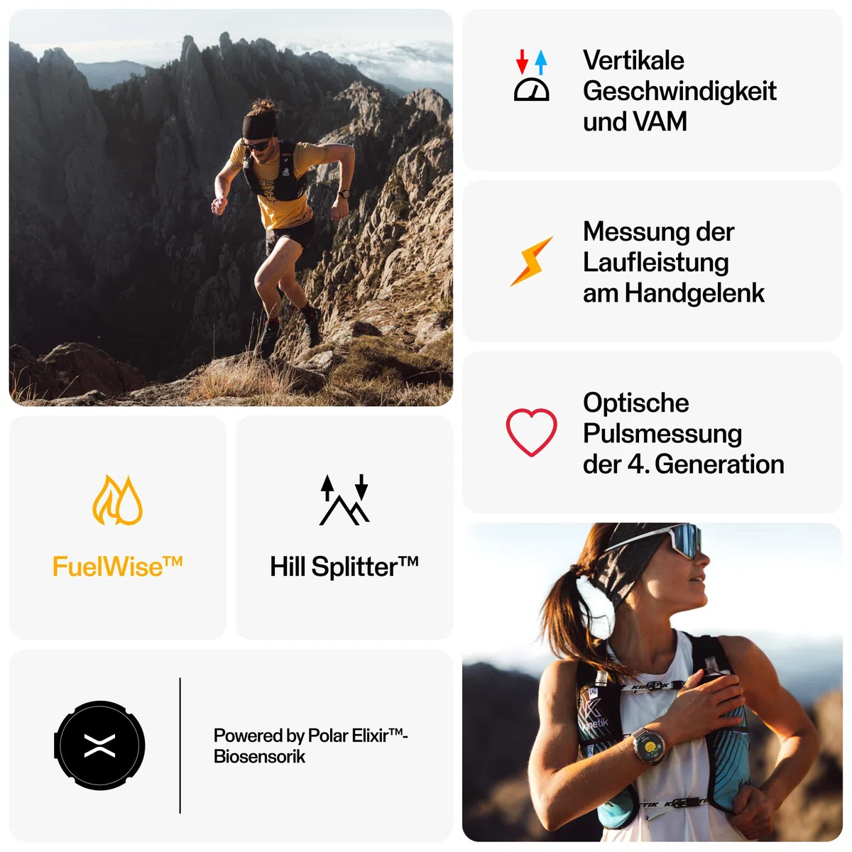 Polar Grit X2 Pro – robuste GPS-Sportuhr mit zusätzlichem Lederarmband, optischer Pulsmessung, Smartwatch-Navigation und Biosensorik für beste Leistungen. Die Outdoor-Uhr für das ultimative Abenteuer.