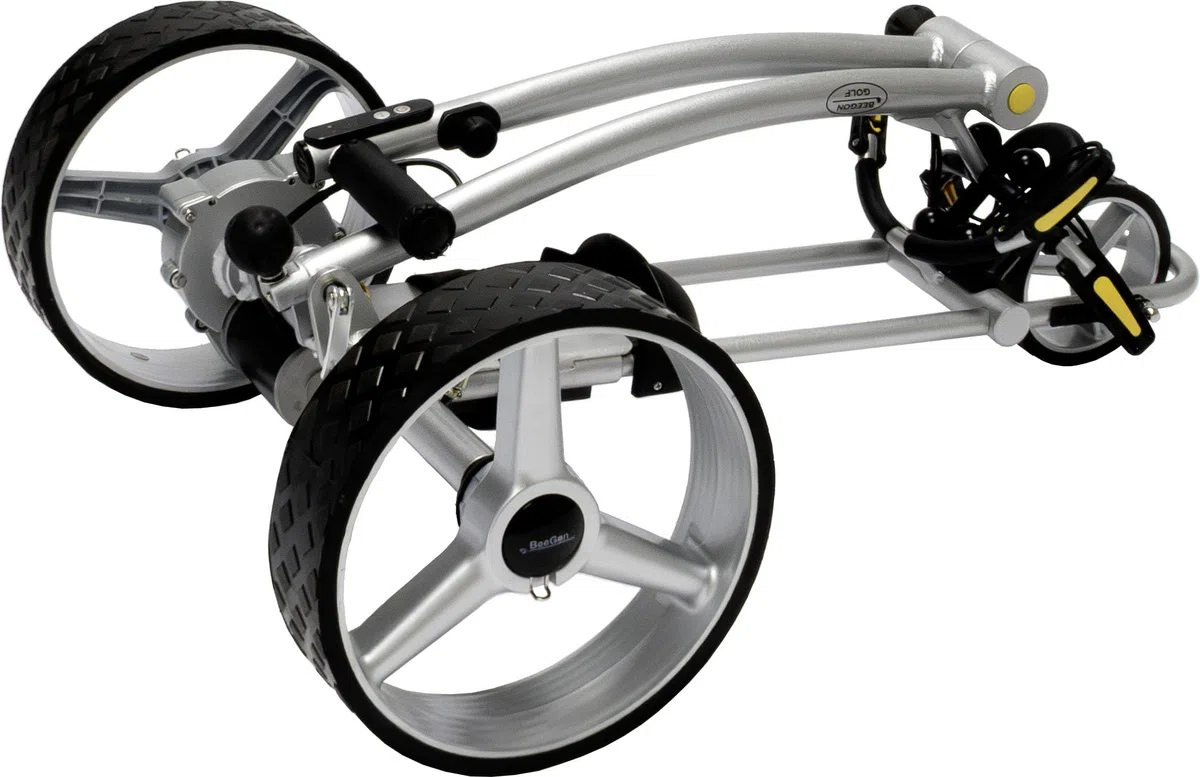 BeeGon Golf Elektro-Golftrolley GT-X400 Pro Silber mit 33Ah Blei-Akku