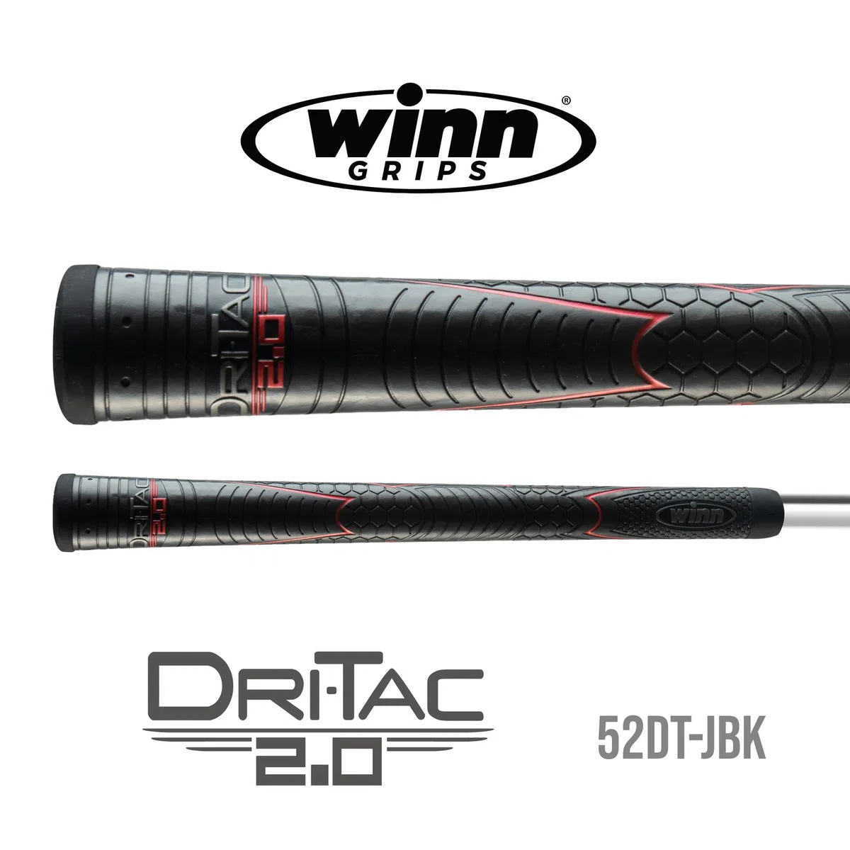 Winn Grips Dri-Tac 2.0 series Advance Polymer Technology, 8 Piece Golf Grip Bundle With 4 Sizes
