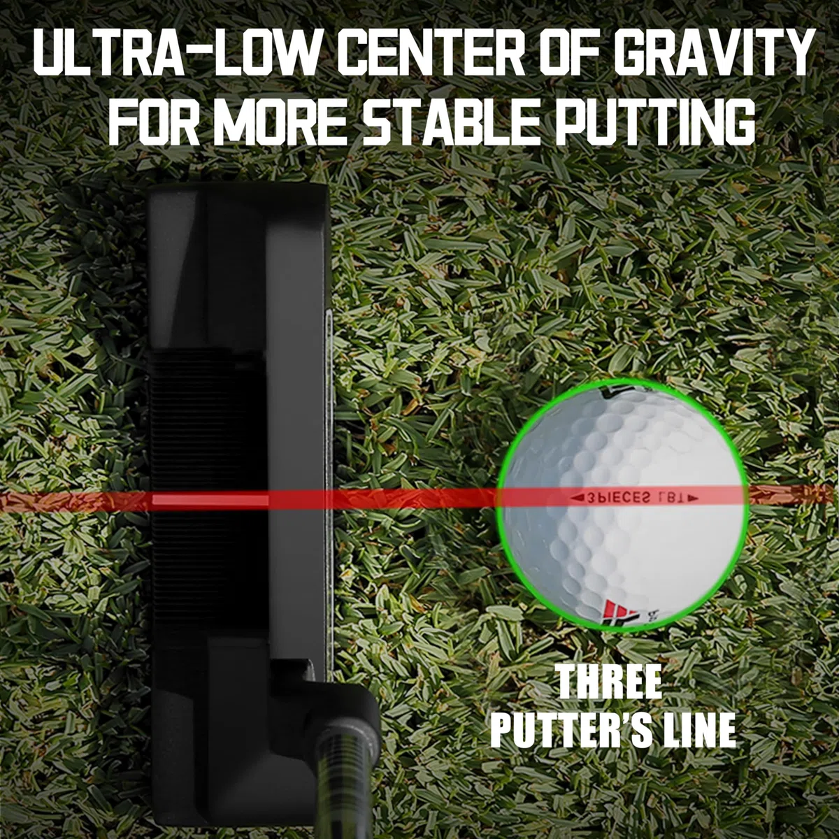 PGM Golf Putter - Blade Putter für Männer & Frauen - Hohe Fehlertoleranz Golfschläger - Perfekte Ausrichtung Legal für Turnierspiele