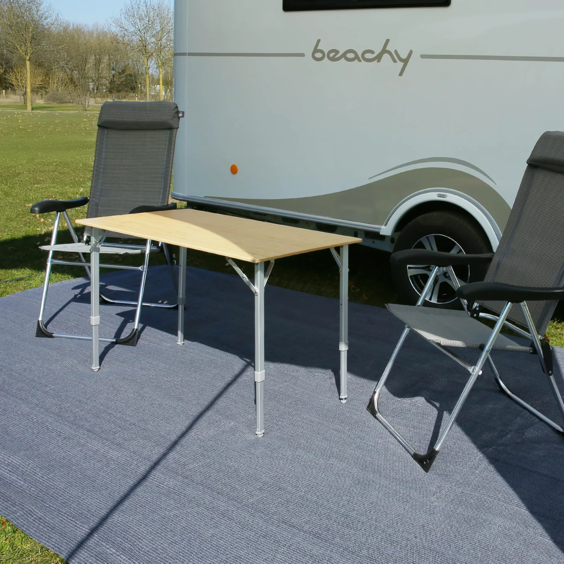 your GEAR Toskana HDPE Vorzeltteppich 300x500cm – Outdoor Teppich wetterfest & atmungsaktiv, ideal als Camping Teppich, Picknickdecke, Balkon Teppich, stabile D-Ringe, Tasche inklusiv, Camping Zubehör