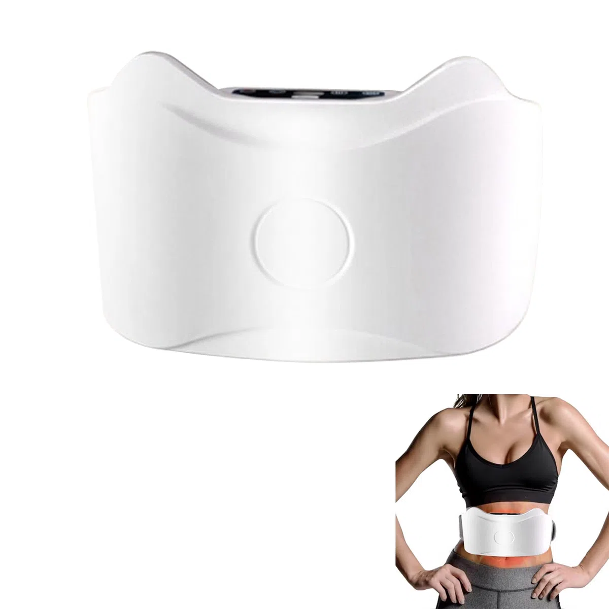Elektrischer kabelloser Bauchmassagegerät für Fettverbrennung und Verdauung, EMS Bauchmuskeltrainer elektrisch mit Wärme, 3 Massagemodi Anti-Cellulite Massagegerät, EMS Trainingsgerät für Taille Bauch