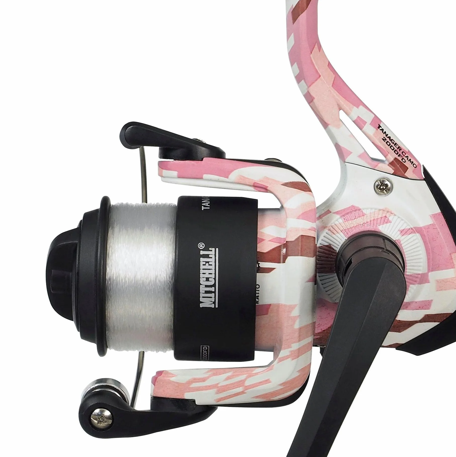 Mitchell Tanager Pink Camo II Spinnkombination | Leichte Spinnruten- & Rollen-Kombination für Frauen und Jugendangler | Süßwasser-Setup für Forelle, Barsch, Hecht | Mehrere Optionen verfügbar