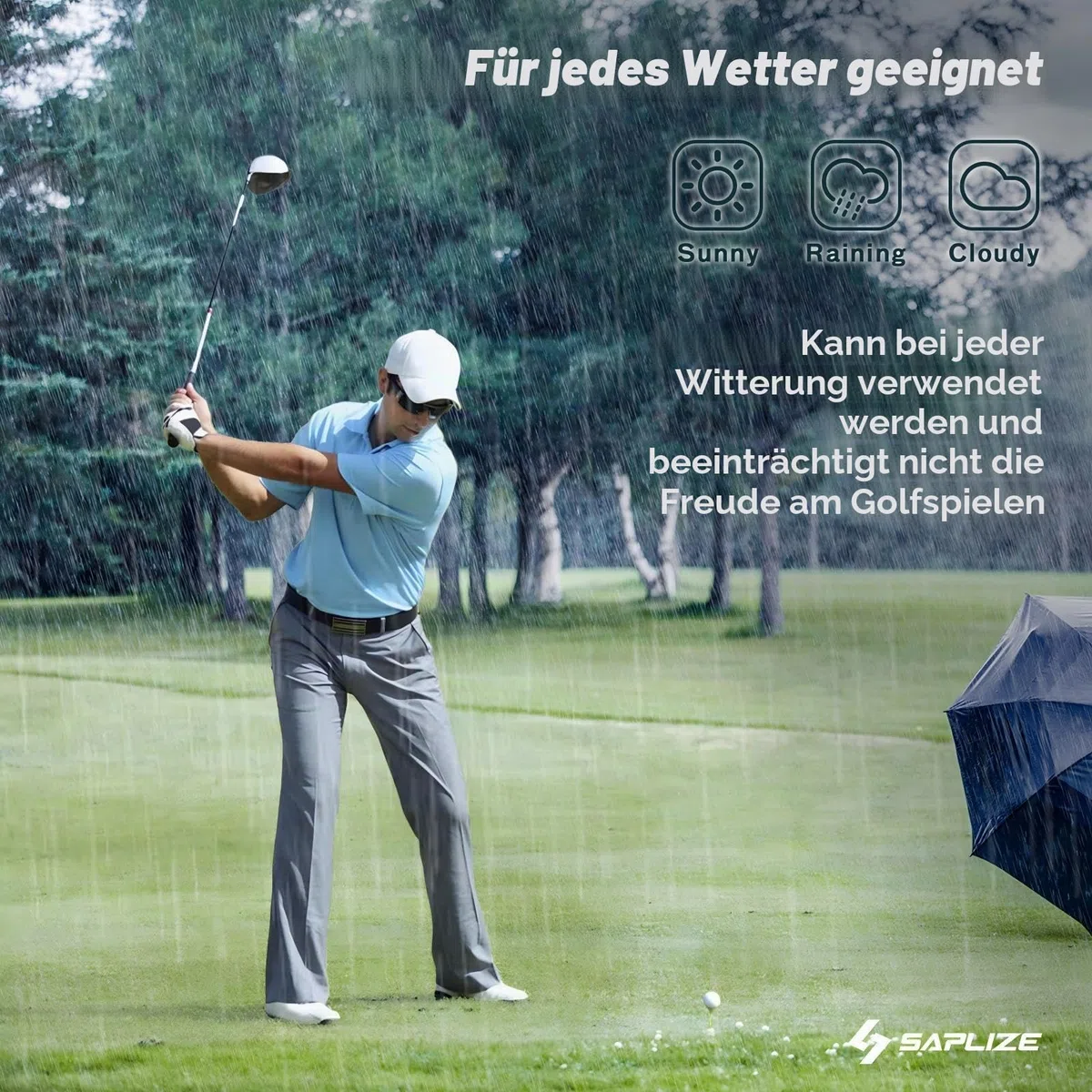 SAPLIZE Golfgriffe 13er-Set mit komplettem Regripping-Kit, Standard / Mittelklasse/übergroß, Weiß / Grün / Rot / Blau, Golfschlägergriff