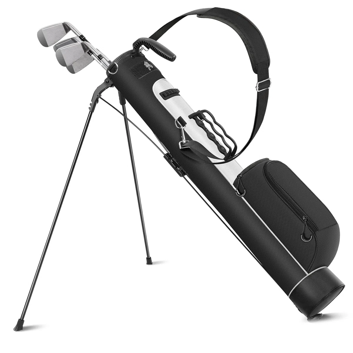 Findway Golf Stand Bag mit verstellbaren Schultergurten, 2-Wege-Teiler, 2 Taschen, leicht zu tragende Bleistift-Golftragetasche für Männer und Frauen