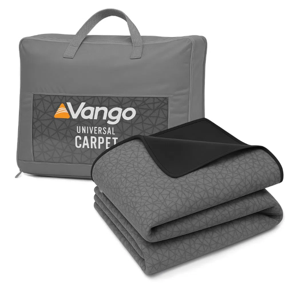 Vango Universeller Zeltteppich, Luxus-Campingteppich mit weicher gewebter Nylon-Oberseite und isolierender Schaumstoff-Zwischenschicht, wasserdichte, rutschfeste PE-Unterseite, leicht zu reinigender
