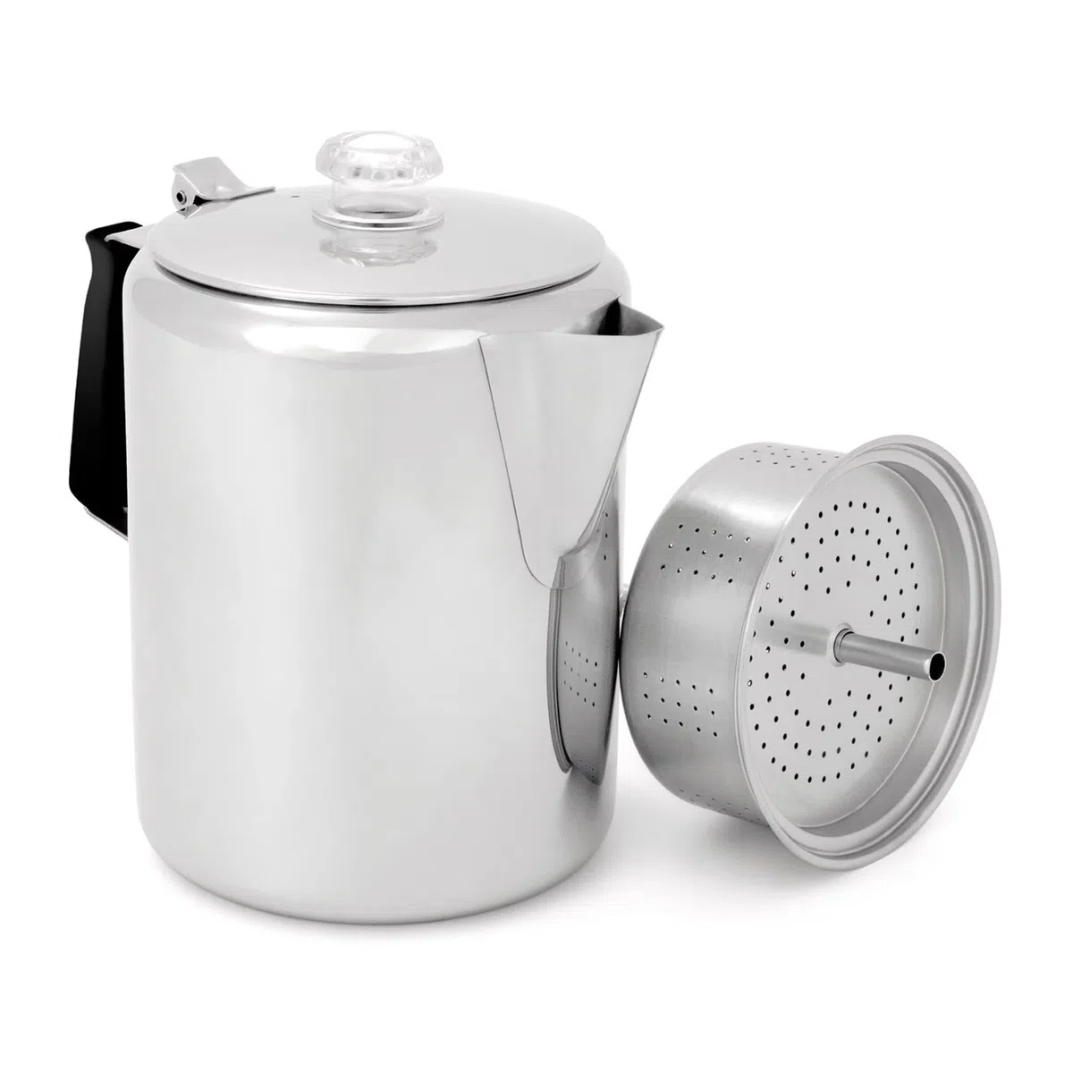 GSI Outdoors Glacier Kaffeekanne aus Edelstahl mit Silikongriff