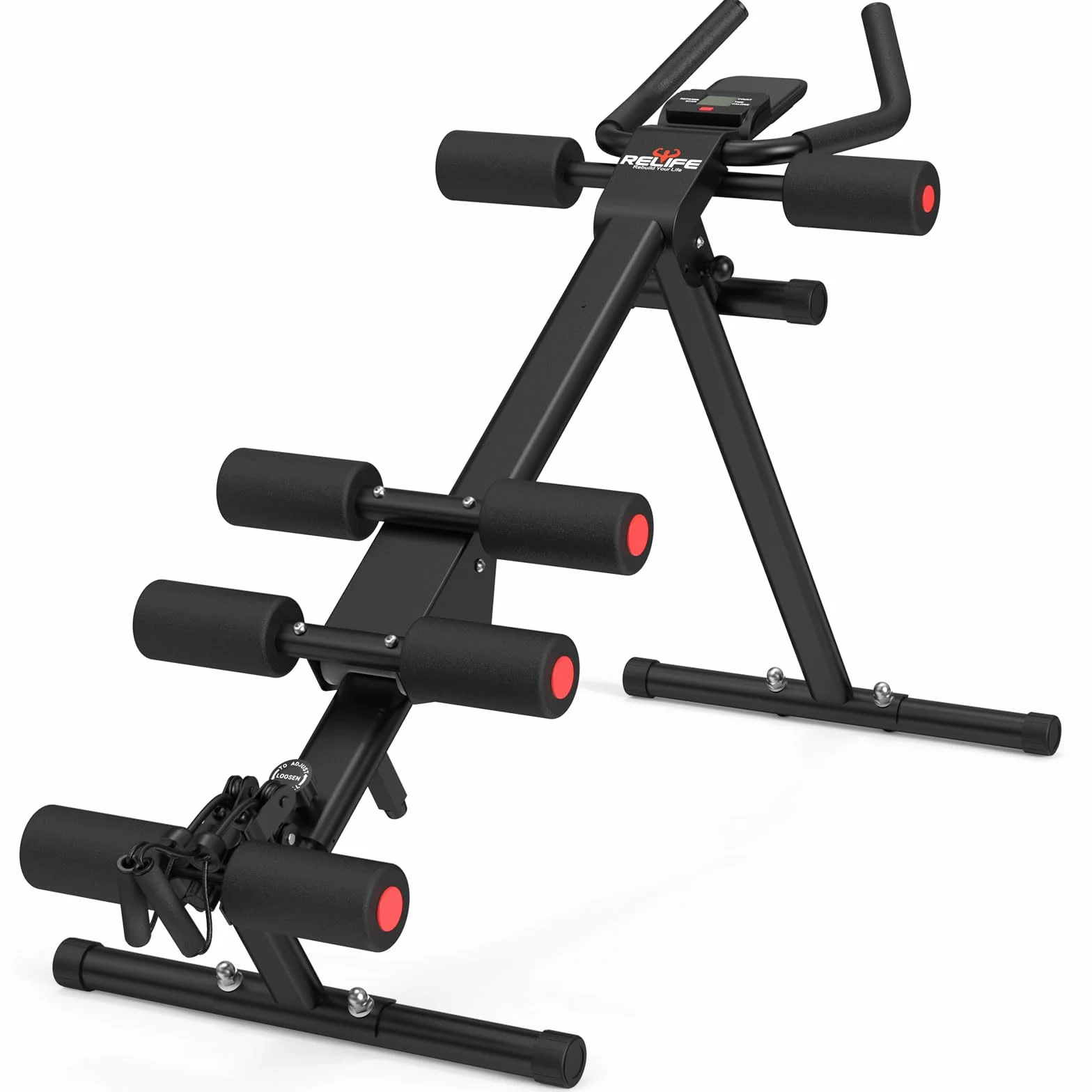 RELIFE REBUILD YOUR LIFE Bauchmuskel Trainer Bauch Trainingsgerät Bauchtrainer für Zuhause AB-Workout-Gerät Bauchtrainer Zusammenklappbarer