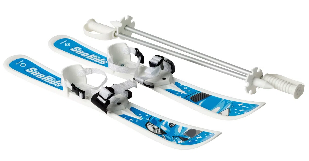 Hamax Kinder Ski erste Lernski mit Stöcken SNO Kids blau