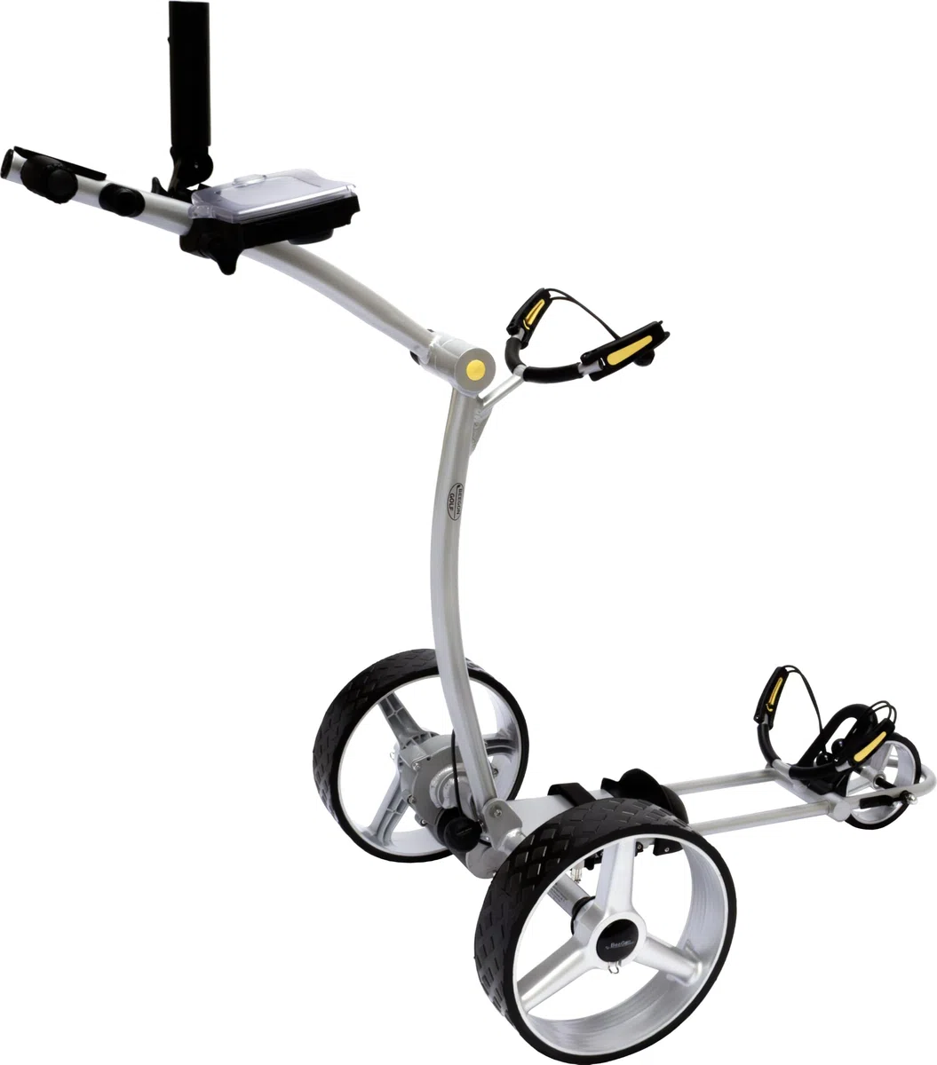 BeeGon Golf Elektro-Golftrolley GT-X300 Pro Silber mit 33Ah Blei-Akku inkl. Zubehör