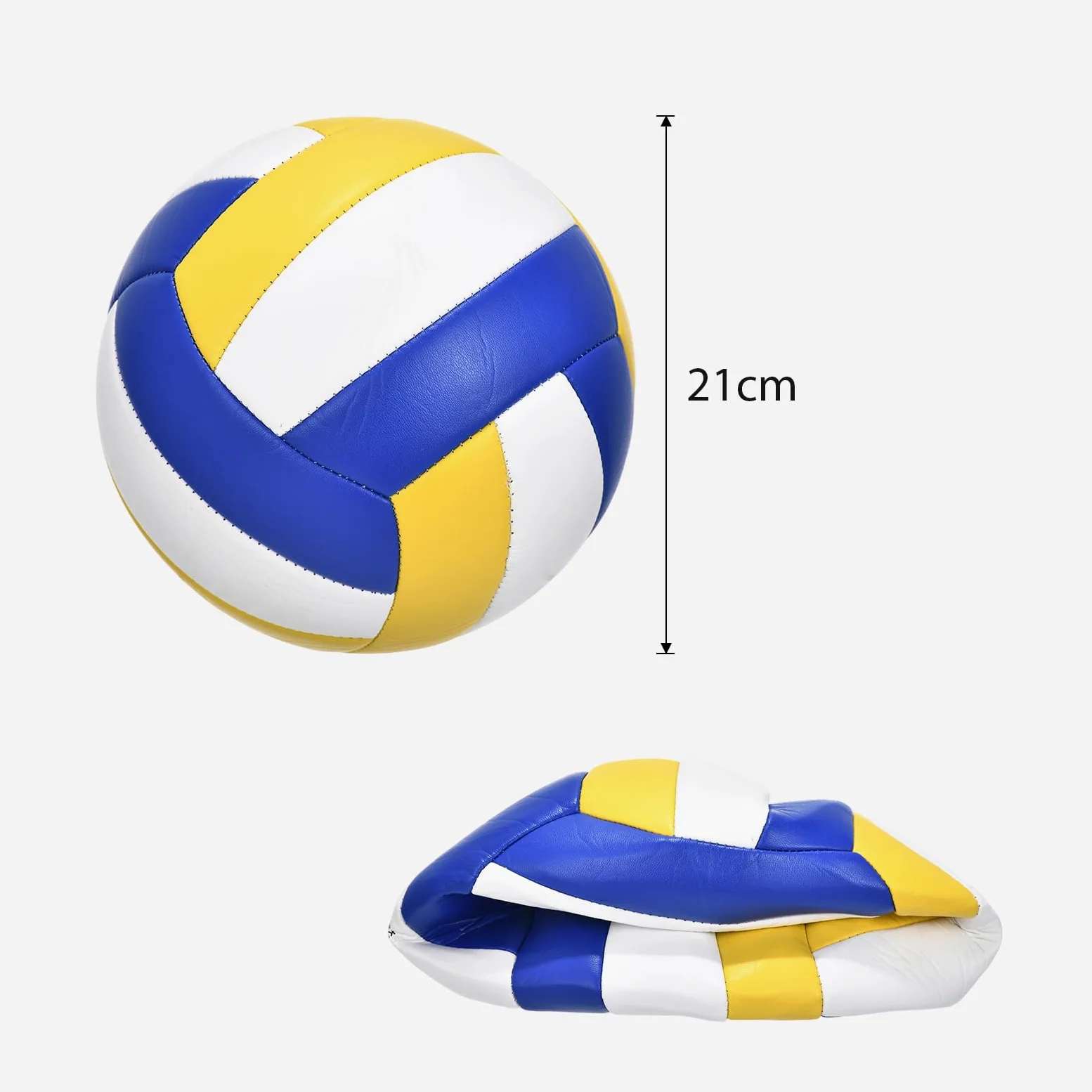 Volleyball Set, Tragbares Beachvolleyball Netz mit Ständer,Volleyball und Tragetaschefür Volleyballnetz Mobiles Set für Garten Strand Rasen