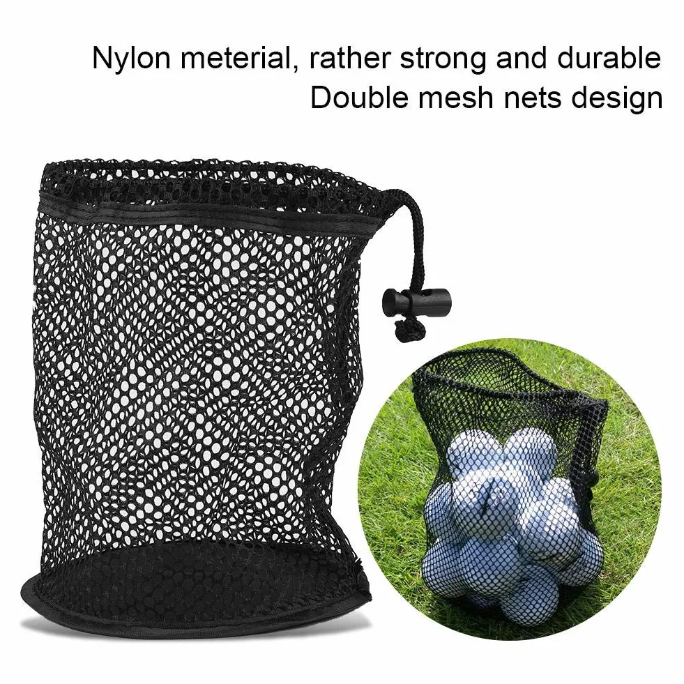 Netztasche für Golfballnetze, Kordelzug aus Nylon für Golftür, Golfnetze, Zubehör für Poke (25)