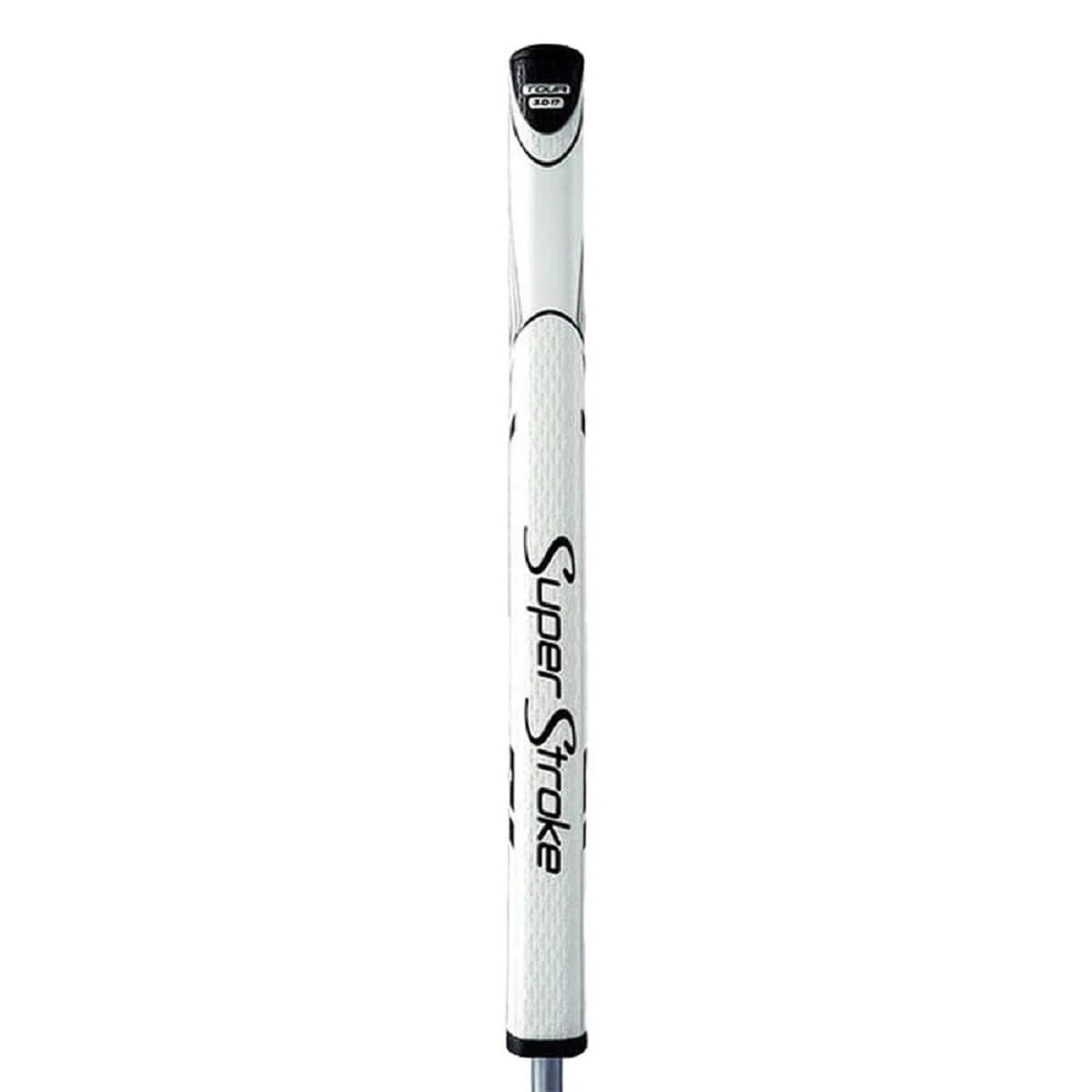 SuperStroke Zenergy Tour 3.0 43,2 cm Golf-Puttergriff ohne Kegel, verbesserte SPYNE-Technologie, neue Multi-Zonen-Texturierung und Tech-Port, Schwarz/Weiß | Mit verbesserter SPYNE-Technologie, neue Multi-Zonen-Texturierung und Tech-Port