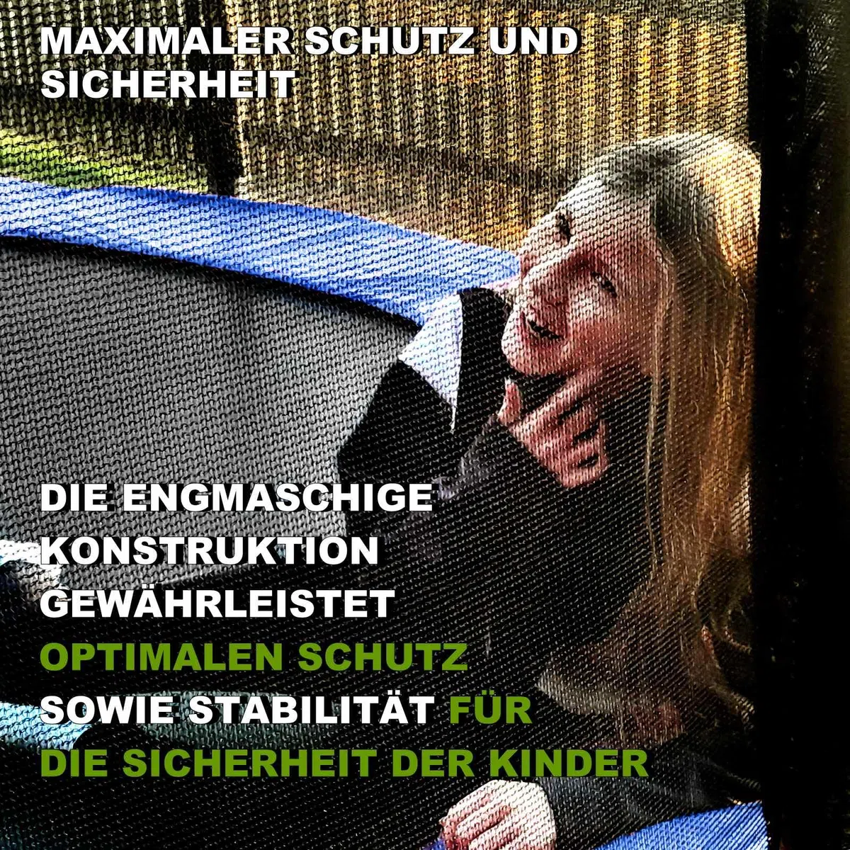 Trampolin Sicherheitsnetz Ø 183 185 244 250 275 277 300 305 335 337 366 370 396 400 427 430 457 460 487 490 (JS+EXD) Ersatzteile Netz Schutznetz Ersatznetz Gartentrampolin Outdoor