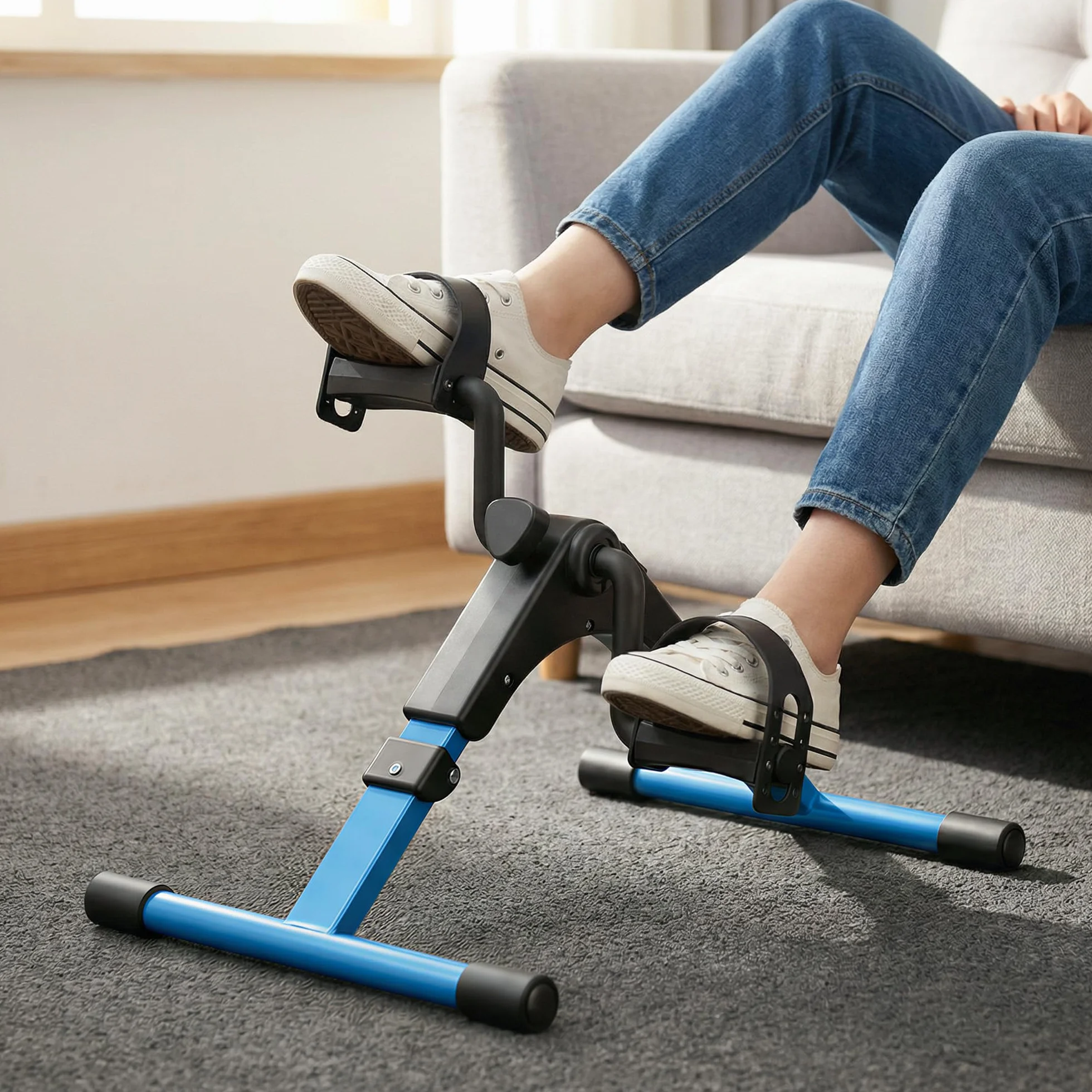 Mini Fahrrad Pedal Trainer für Arm- und Beintrainer Heimtrainer mit LCD-Monitor