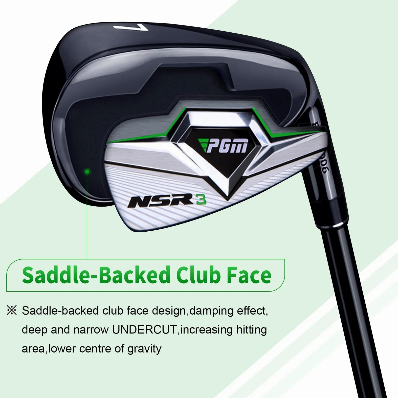 PGM Golfschläger NSR III Golf Iron Thru Gap Wedge mit Graphitschäften für Rechtshänder - S/R Flex