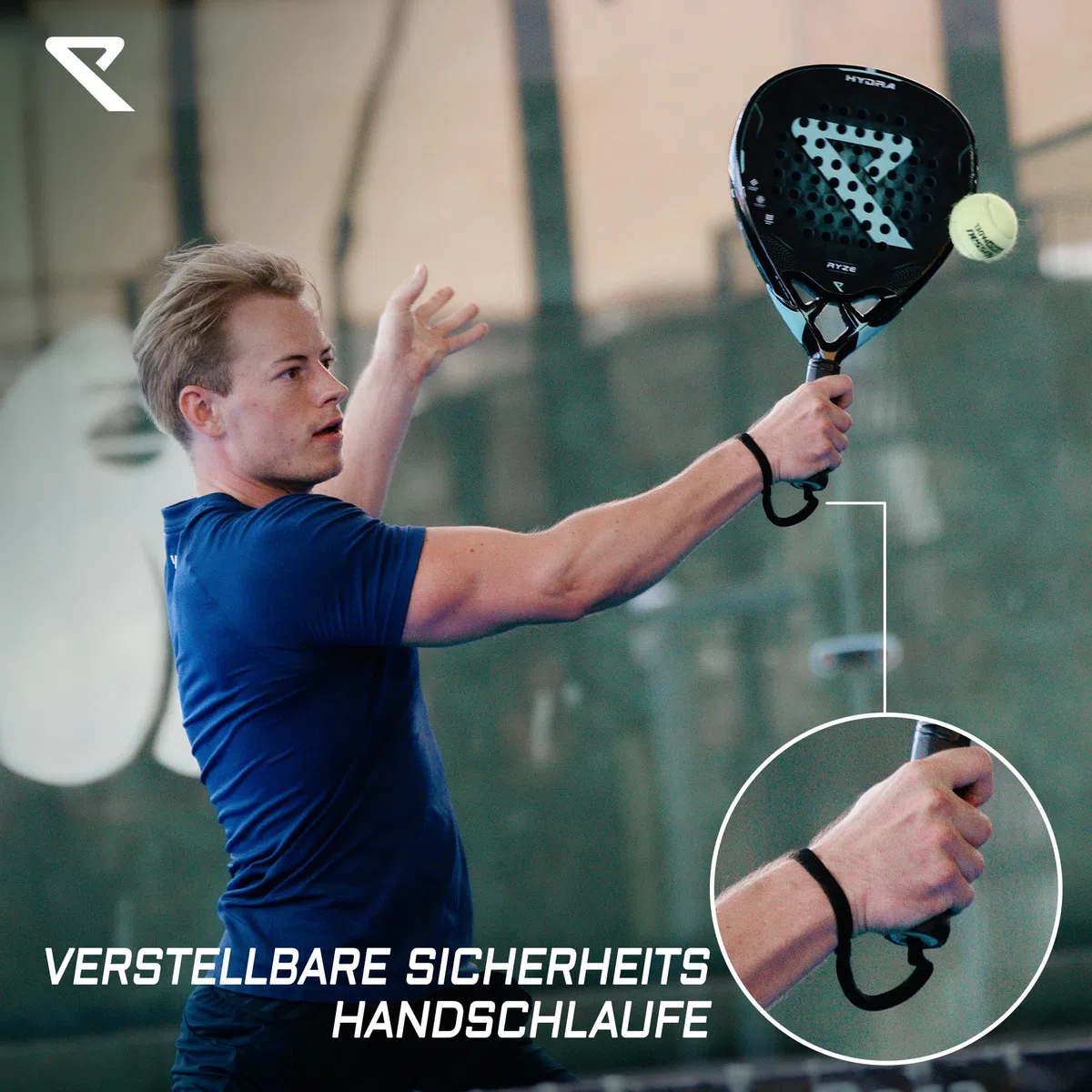 RYZE Hydra Padel Schläger aus 100% Kohlefaser - Maximale Power, Kontrolle & Präzision - 365g mit EVA-18 Schaum - Unisex Padelschläger für Männer & Frauen - Padel Racket Set mit kostenloser Hülle