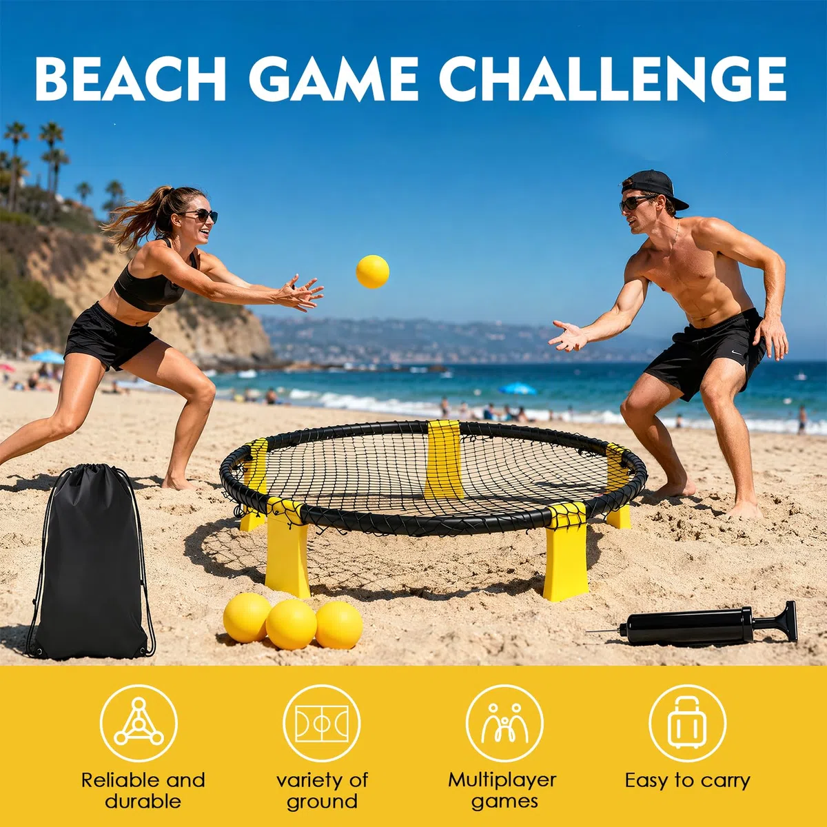Ballspiele –Team Ballspiel für Garten, Strand & Park, Outdoor Spiel für Kinder & Erwachsene