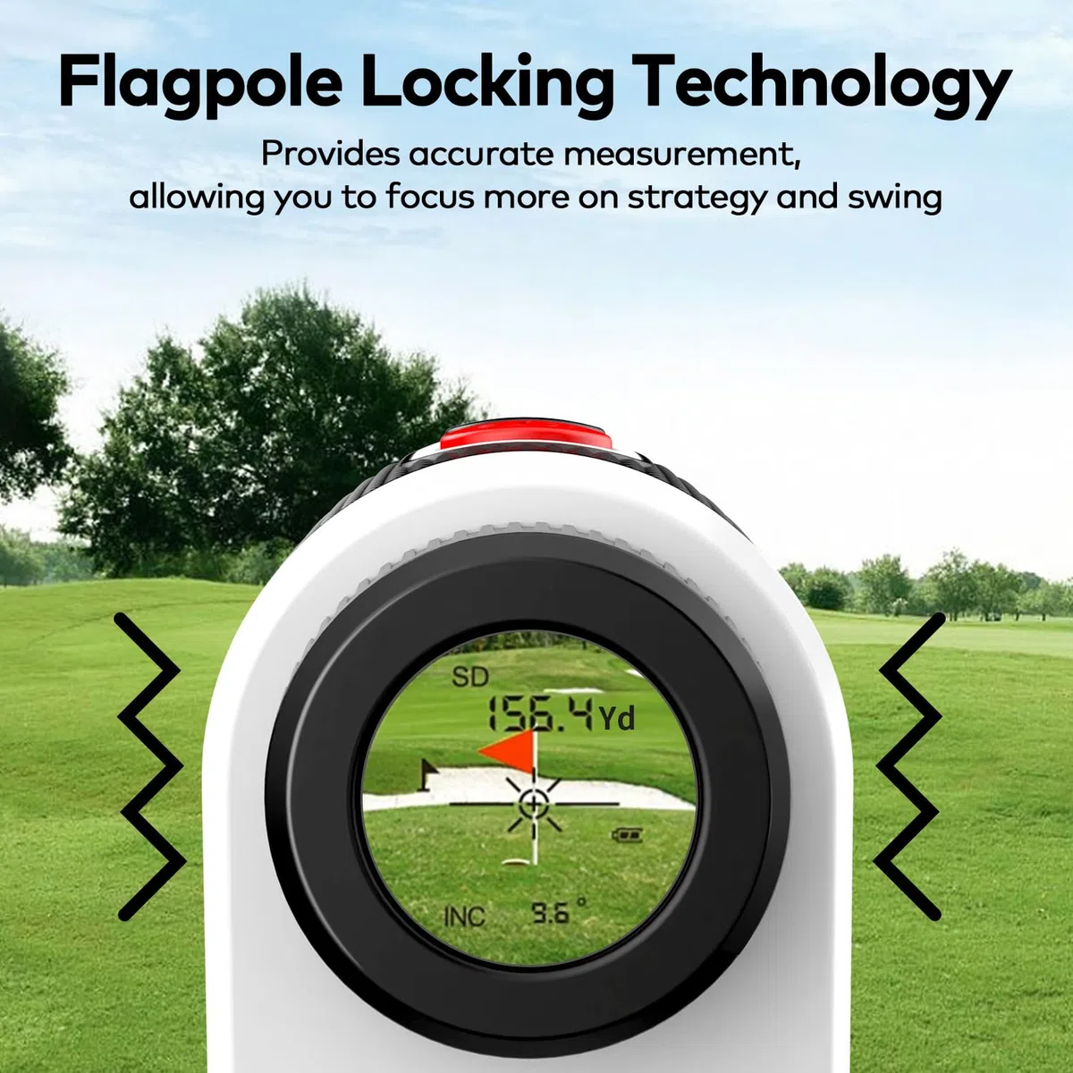 BOSEAN Golf Entfernungsmesser mit Steigungsschalter, Pin Schloss & Vibration, Magnetischer und Scanmodus mit 7X Vergrößerung und HD-Objektiv, 1200 Yards wiederaufladbarer Rangefinder Golf