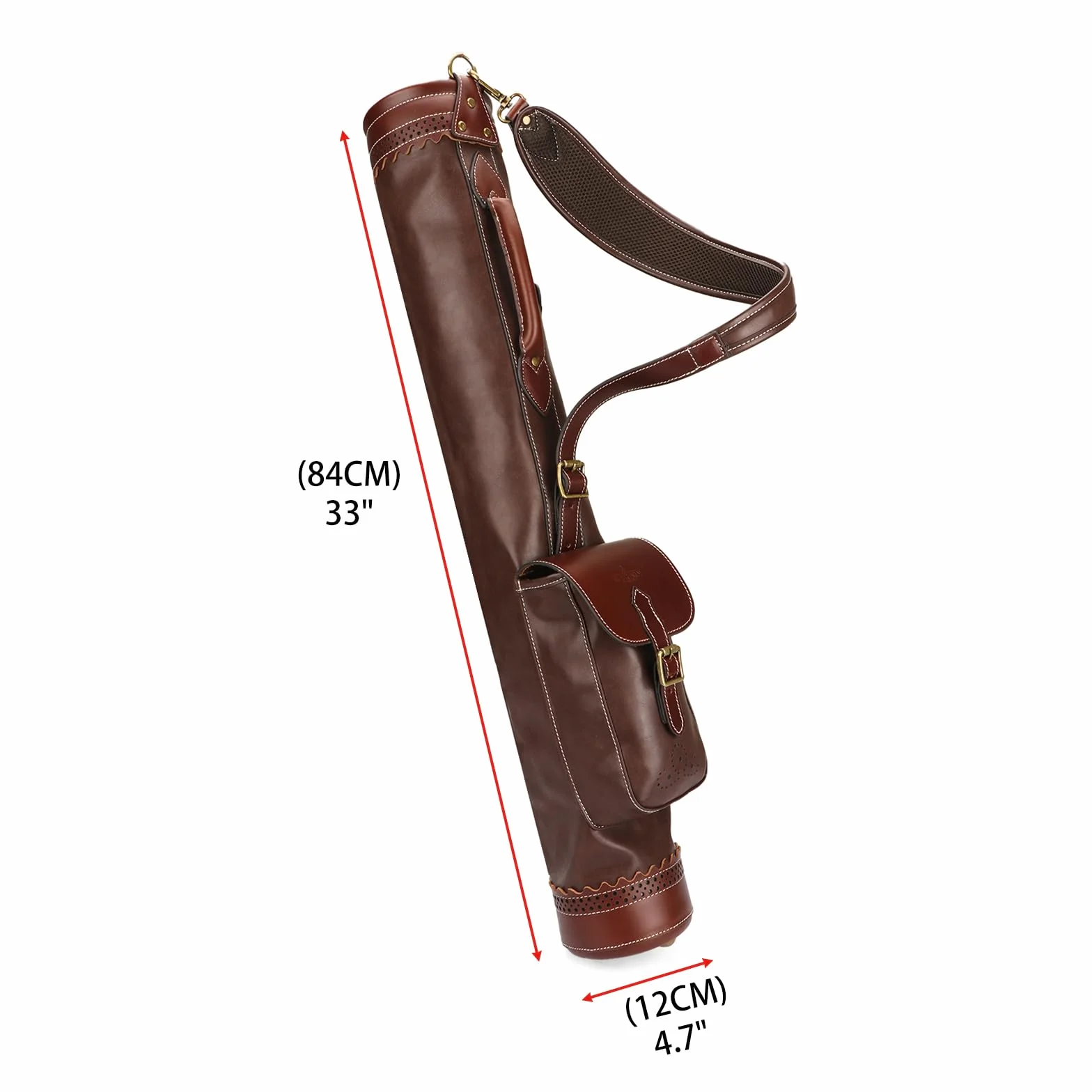 Tourbon Vintage Golf Sonntag Tragetasche mit Balltasche, tragbare Golfschläger-Reisetasche für Tauchbereich