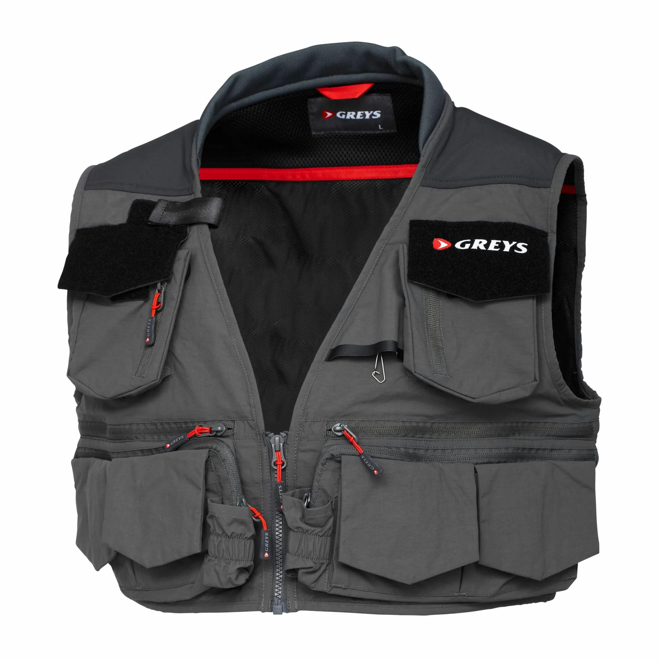 Greys Tail-Fliegen-Angelweste, atmungsaktive Angelweste für Fluss-, See- und Küstenangeln, mehrere Taschen für Fliegenboxen, Vorfächer und Zubehör, bequeme Passform