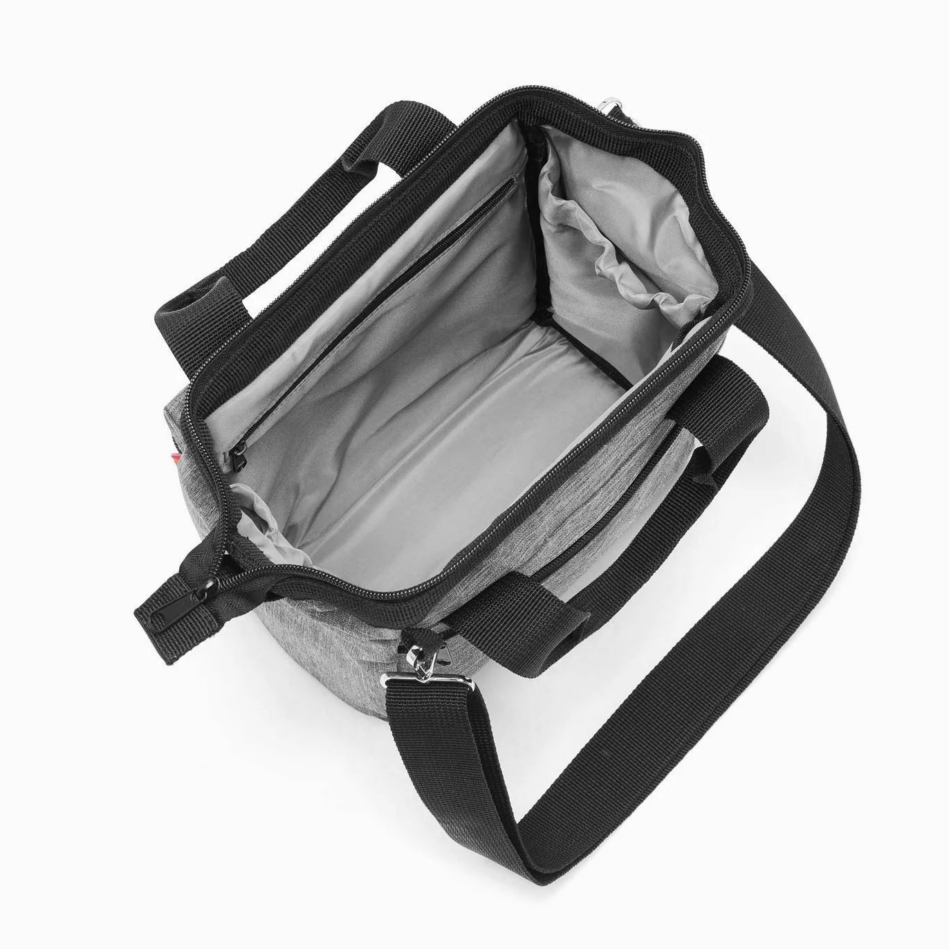 reisenthel allrounder cross in Twist Silber – Kleine Crossbody Bag mit abnehmbarem und verstellbarem Schultergurt – Aus wasserabweisendem Material